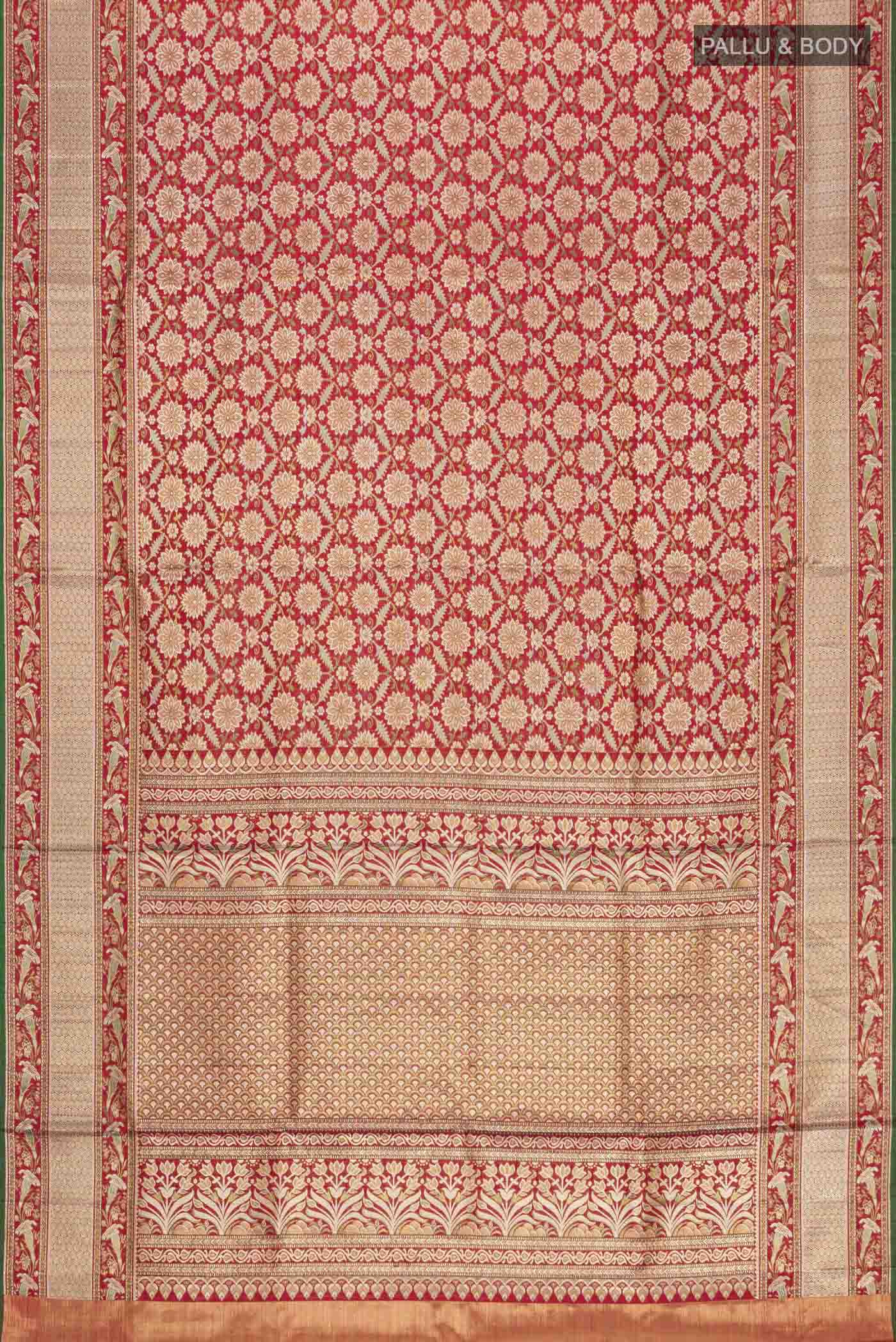Red Kanjivaram Silk Saree - Image 6