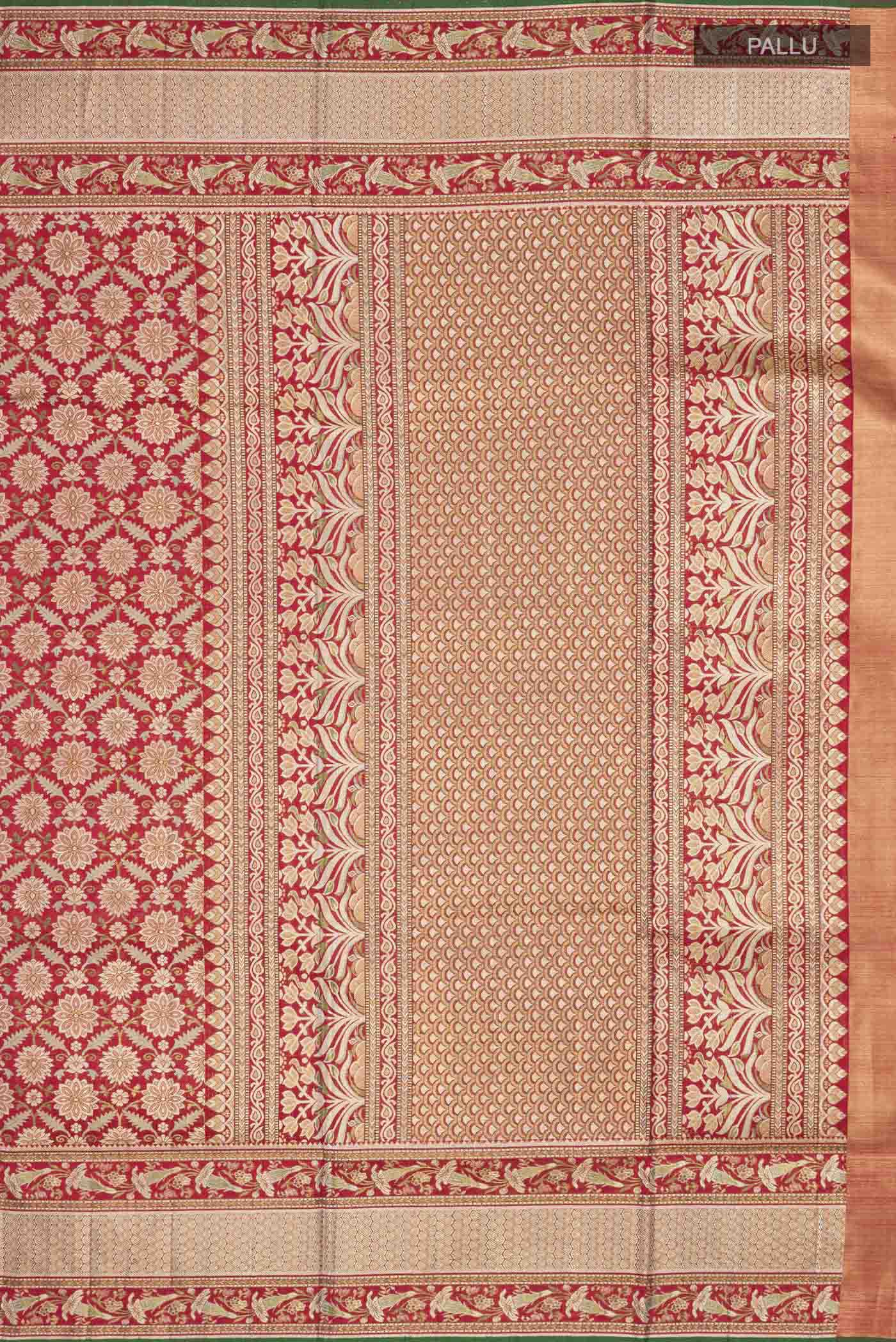 Red Kanjivaram Silk Saree - Image 7
