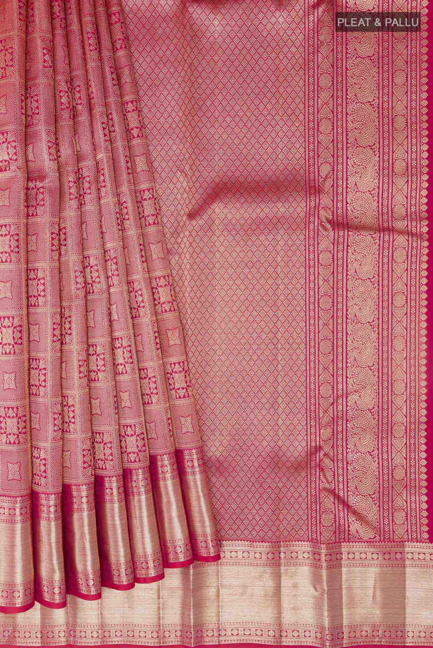 Red Kanchipuram Silk Saree - Image 4