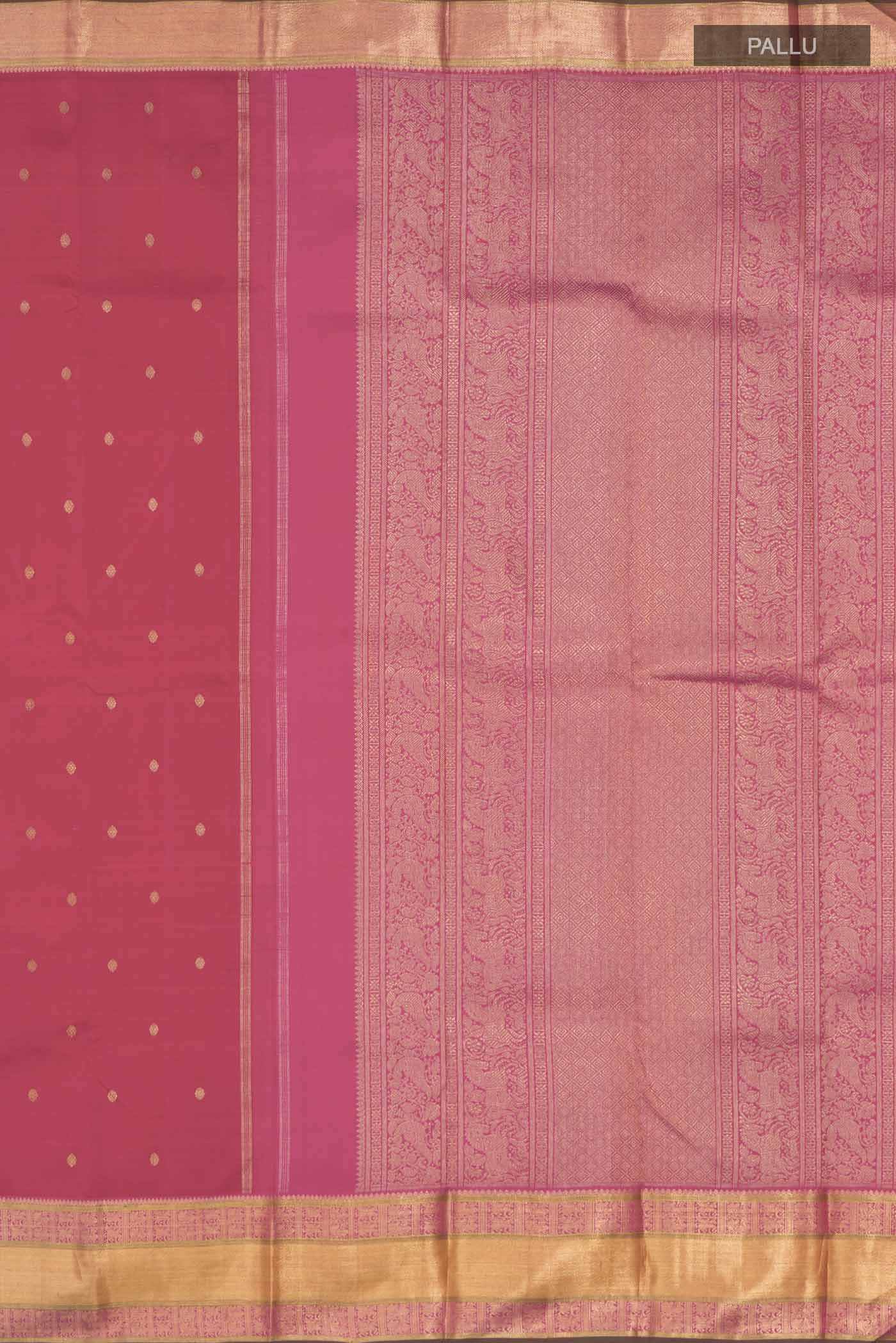 Red Kanchipuram Silk Saree - Image 7