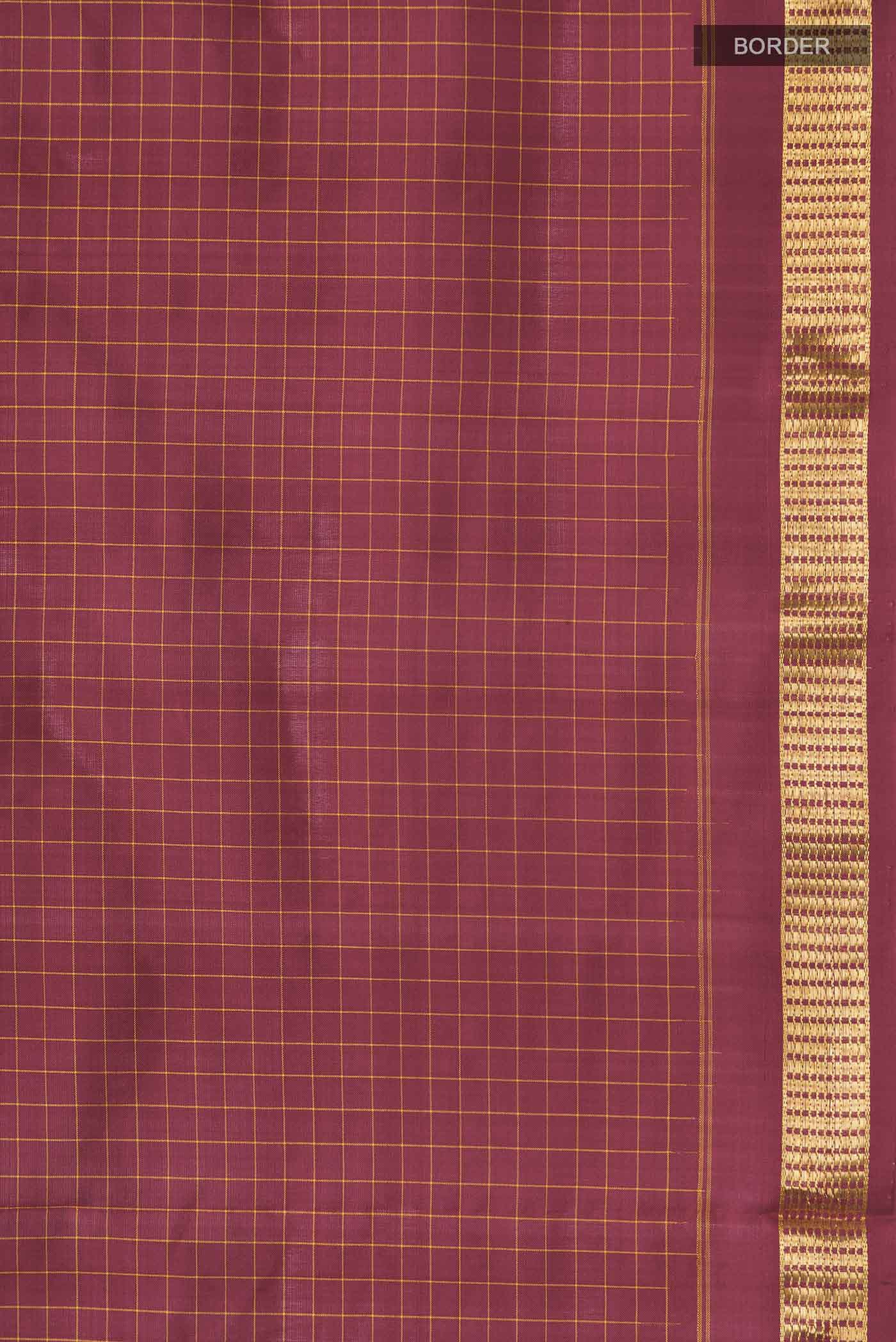Maroon Kanjivaram Silk Saree - Image 3