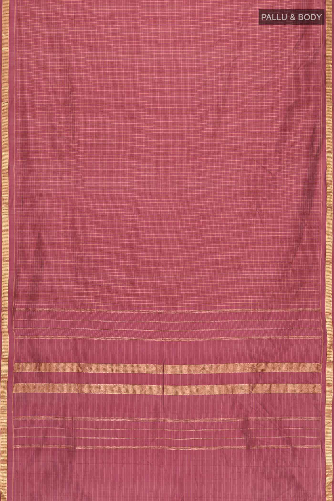 Maroon Kanjivaram Silk Saree - Image 5