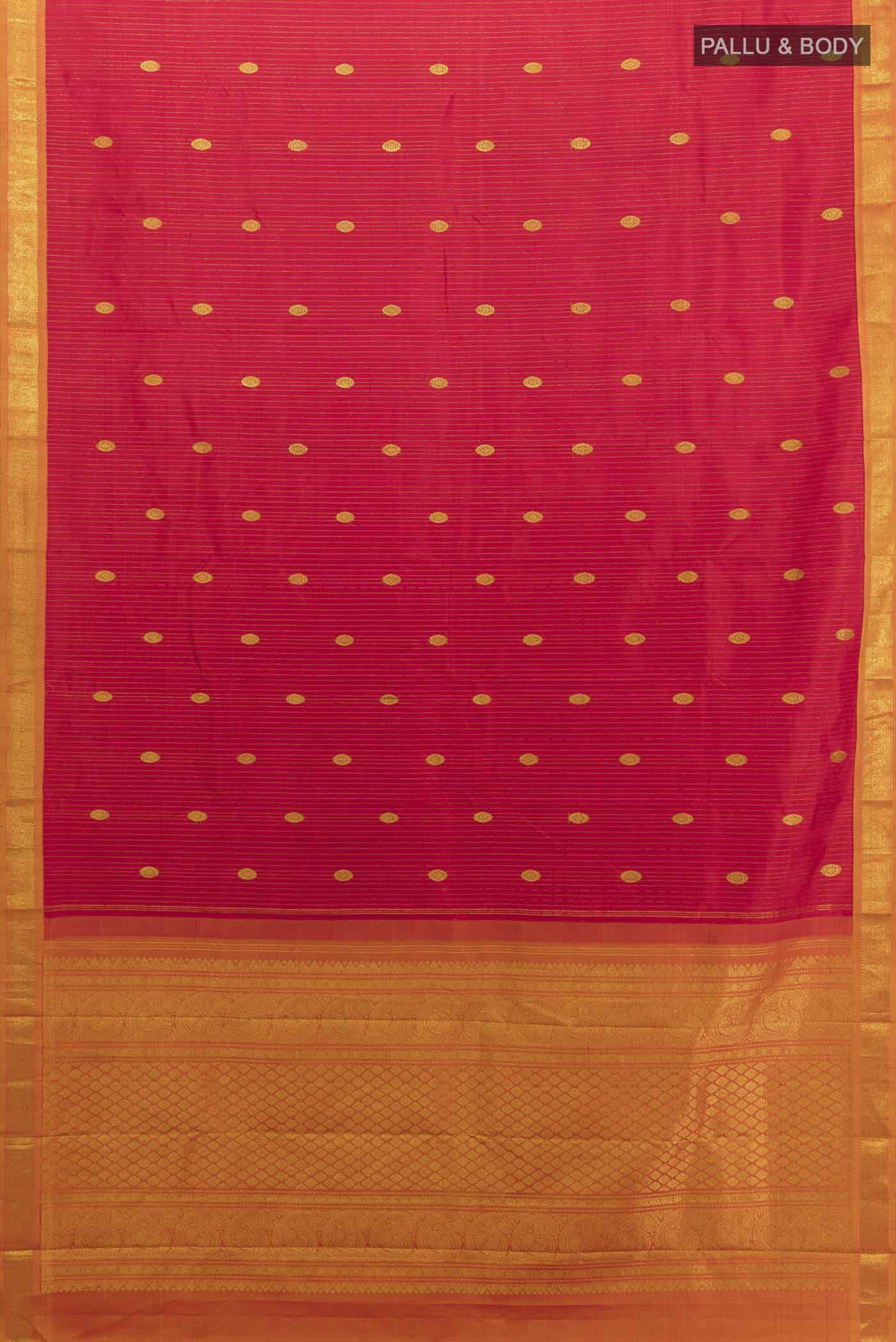 Red Kanchipuram Silk Saree - Image 5