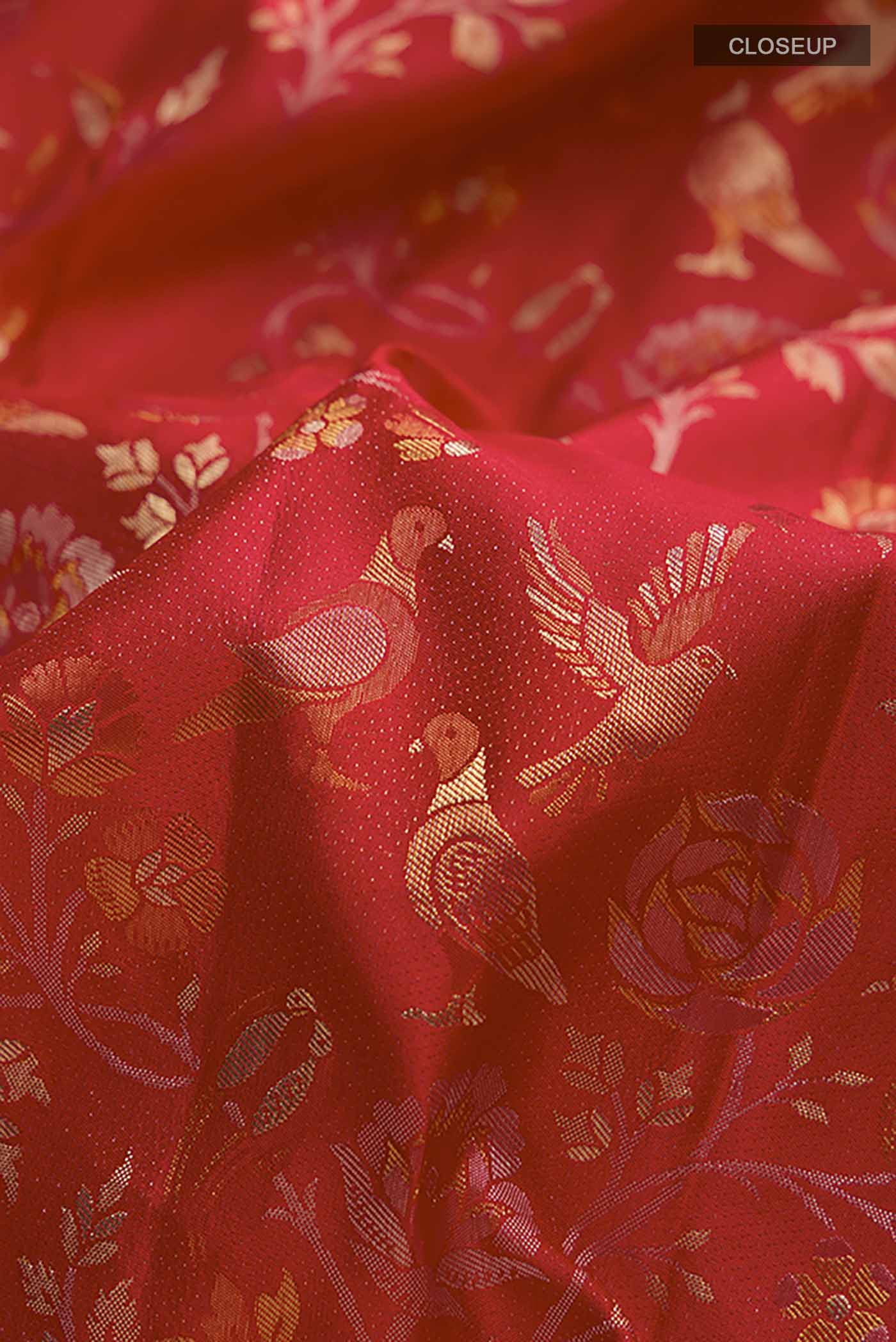 Red Kanjivaram Silk Saree - Image 2