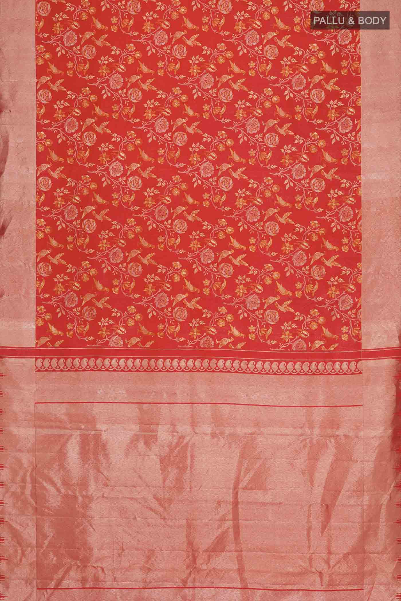 Red Kanjivaram Silk Saree - Image 6