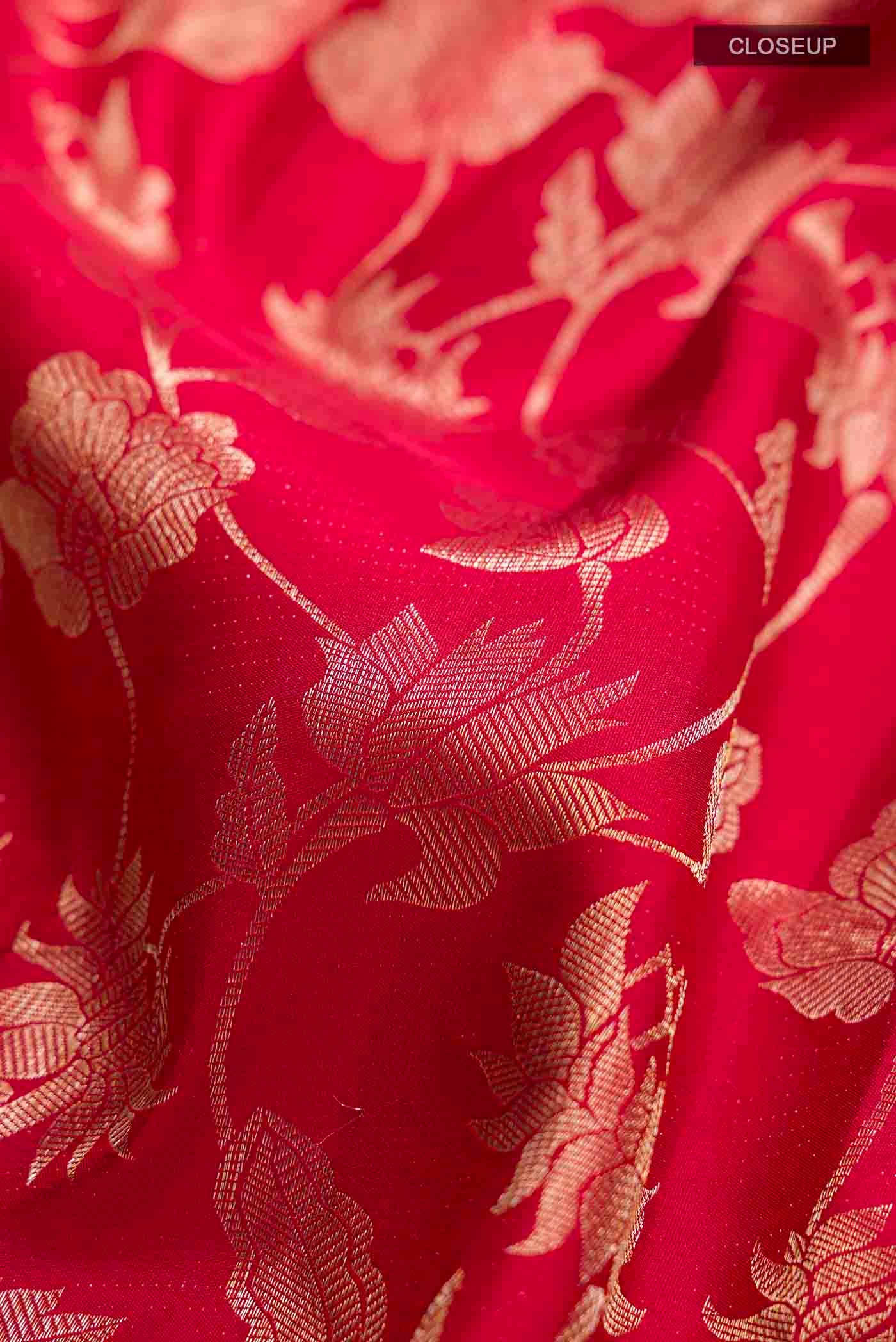 Red Kanchipuram Silk Saree - Image 2