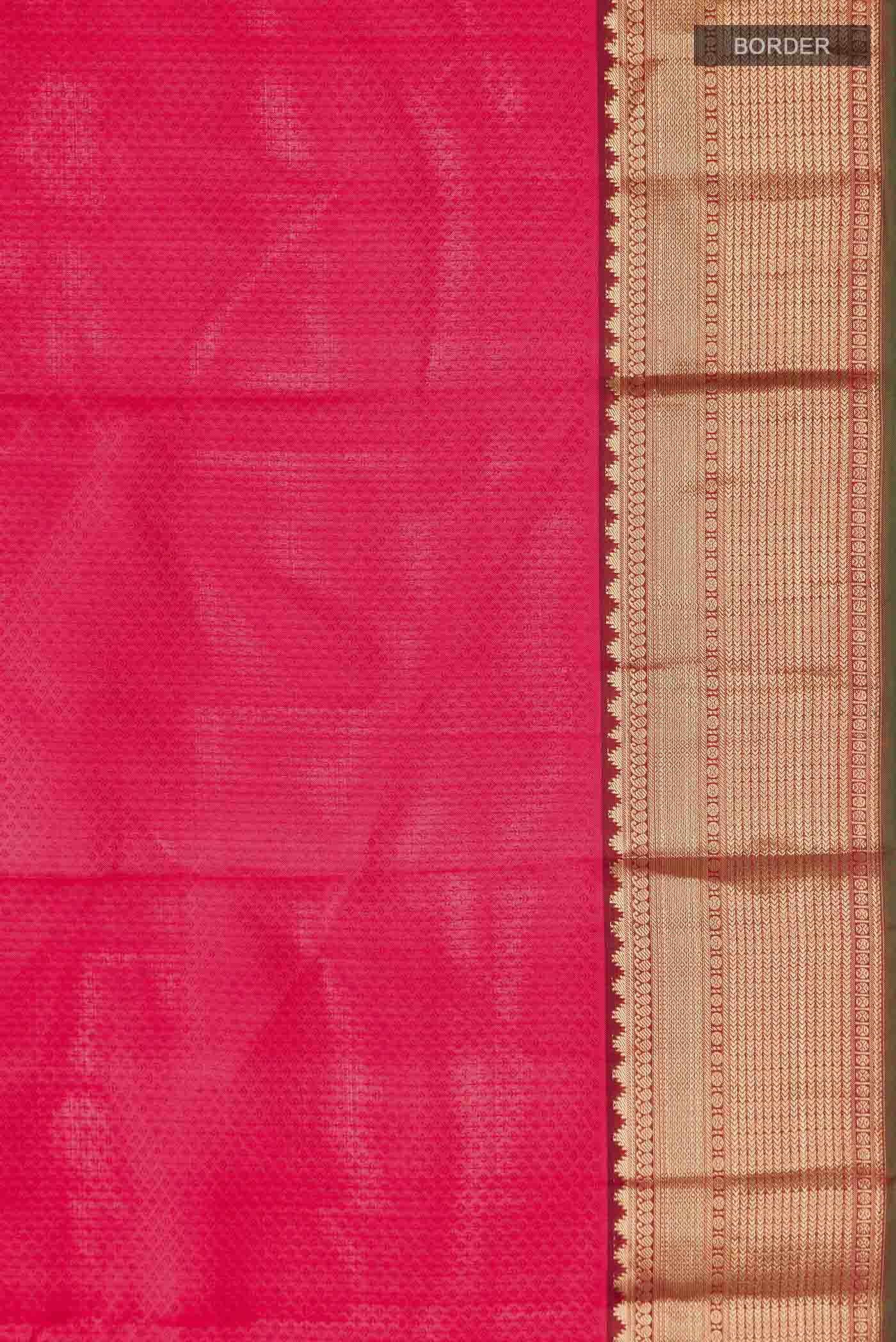 Red Kanchipuram Silk Saree - Image 3