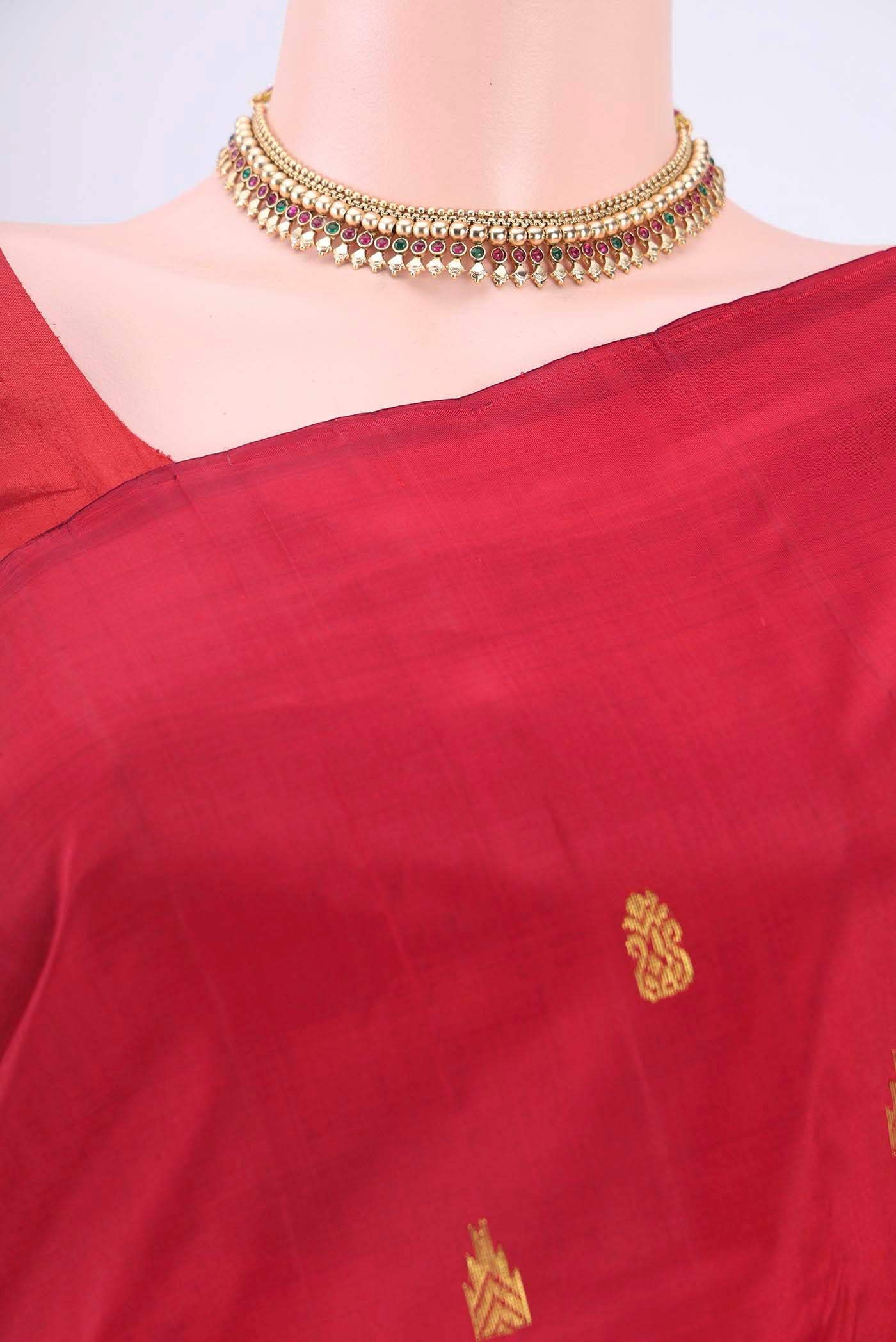 Red Kanjivaram Silk Saree - Image 2