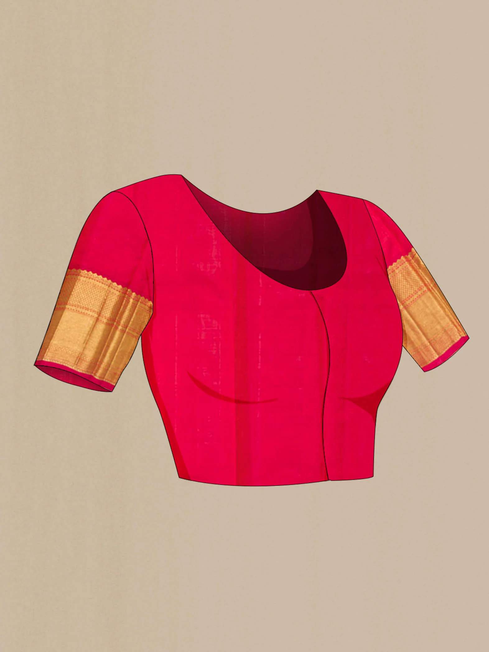 Red Kanjivaram Silk Saree - Image 5