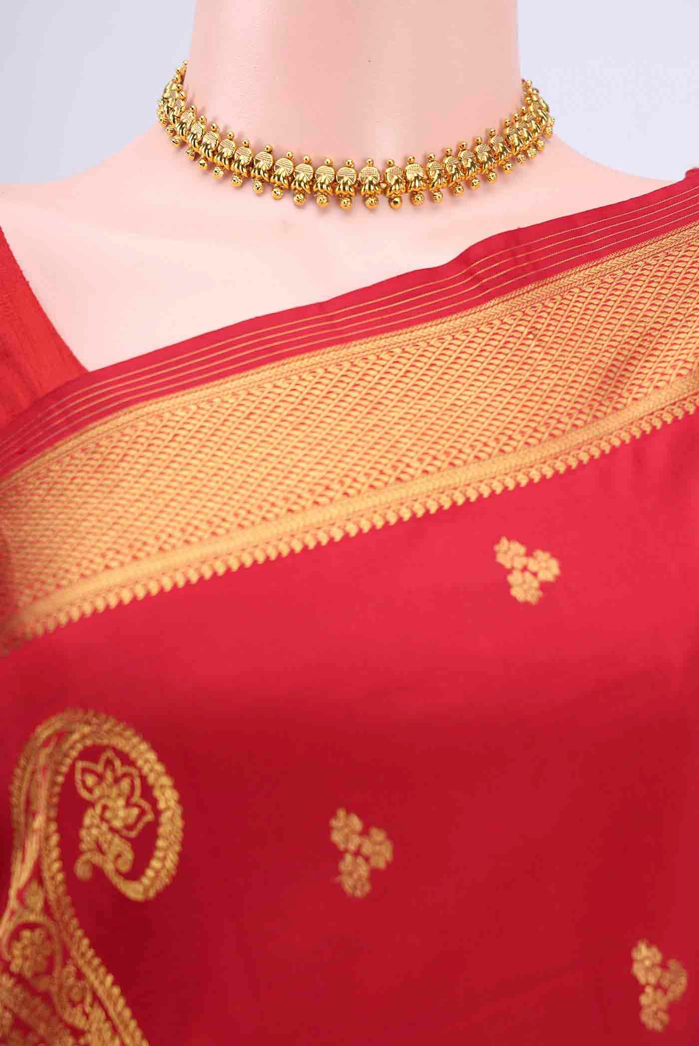 Red Kanjivaram Silk Saree - Image 2