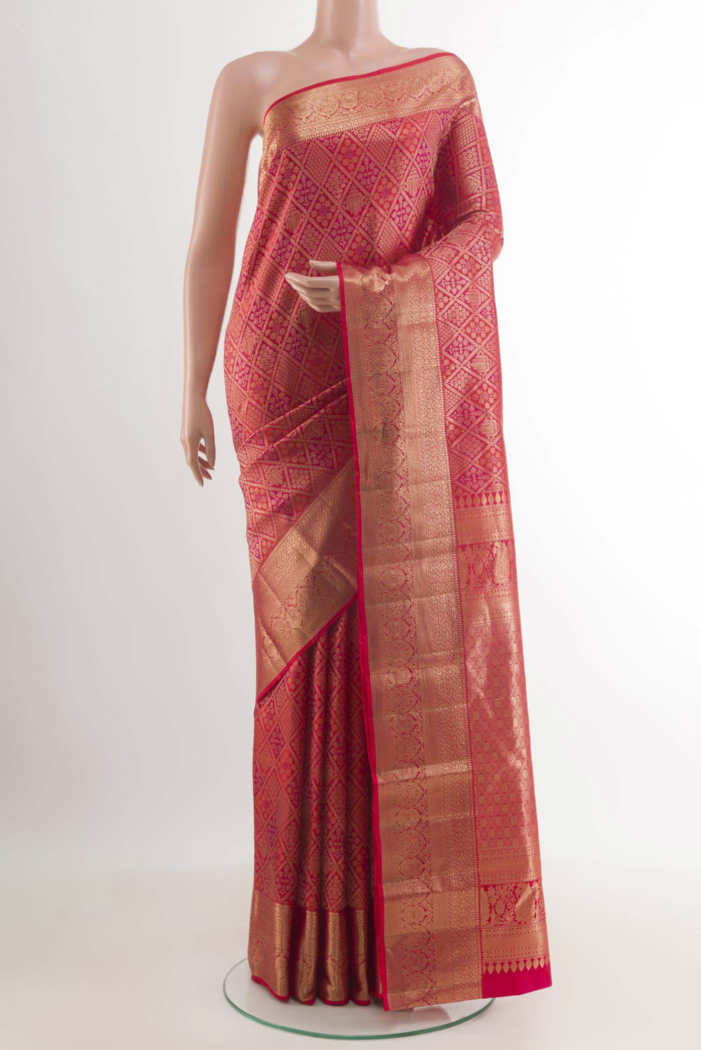 Multi Color Kanchipuram Silk Saree