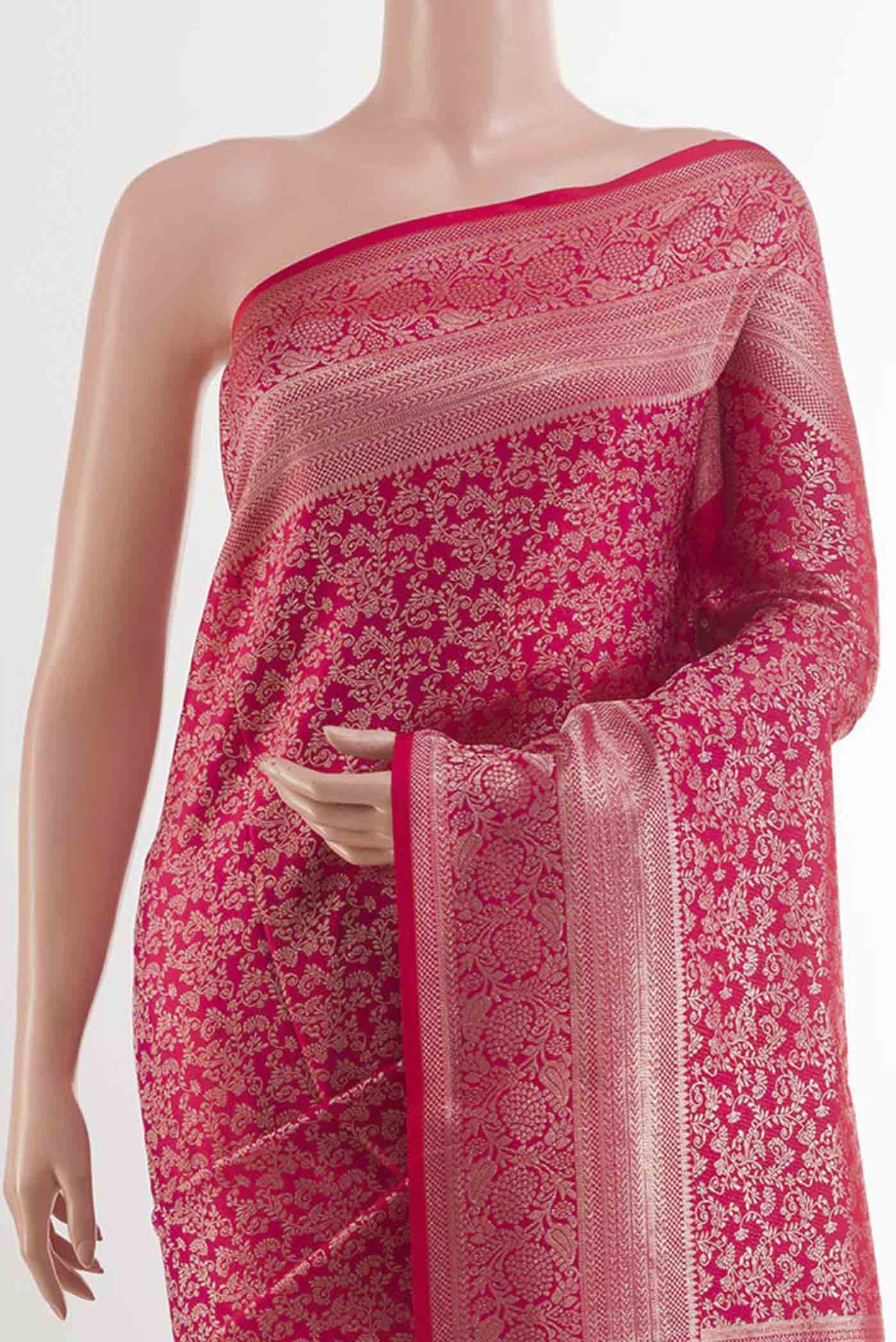 Red Kanchipuram Silk Saree - Image 2