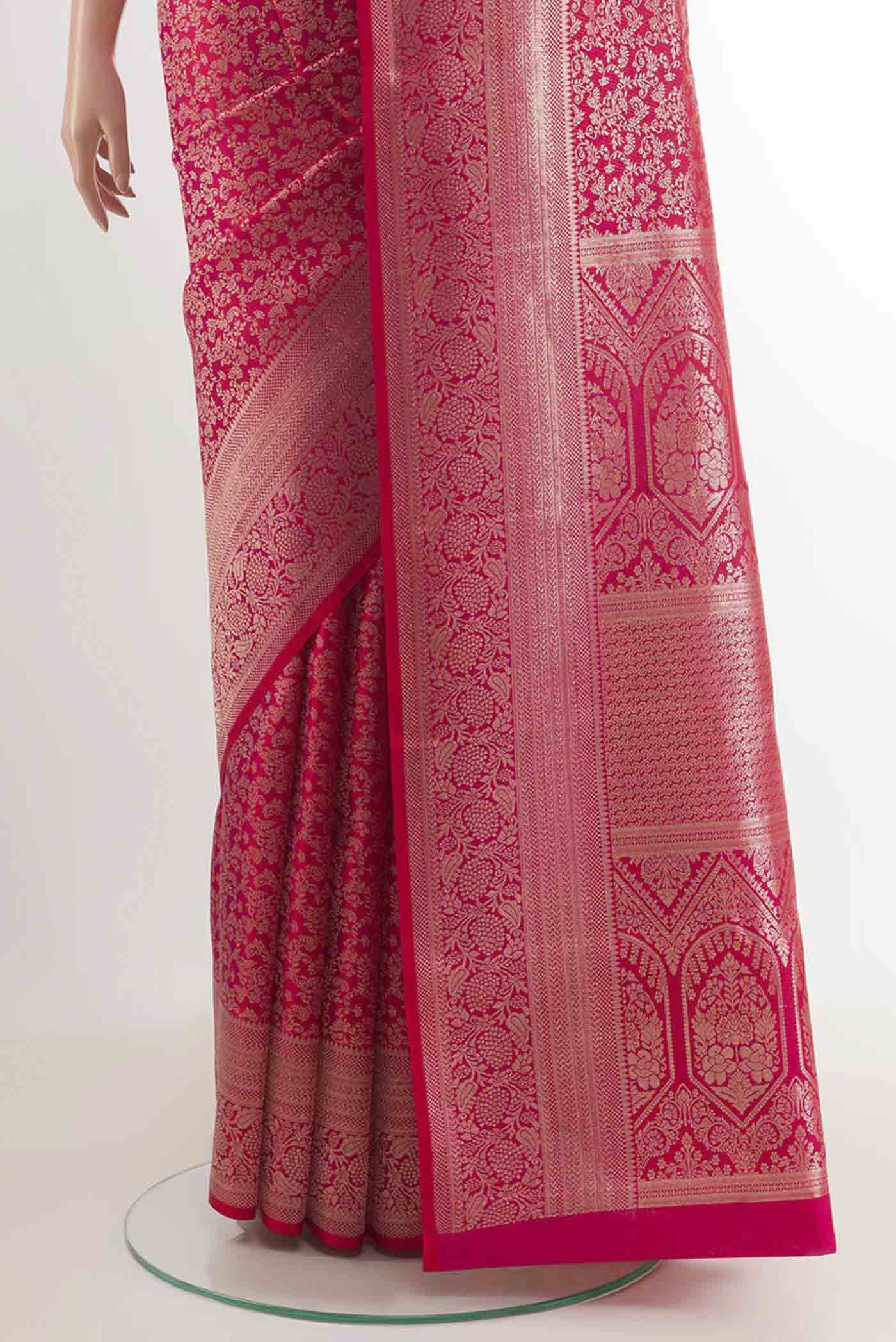 Red Kanchipuram Silk Saree - Image 3
