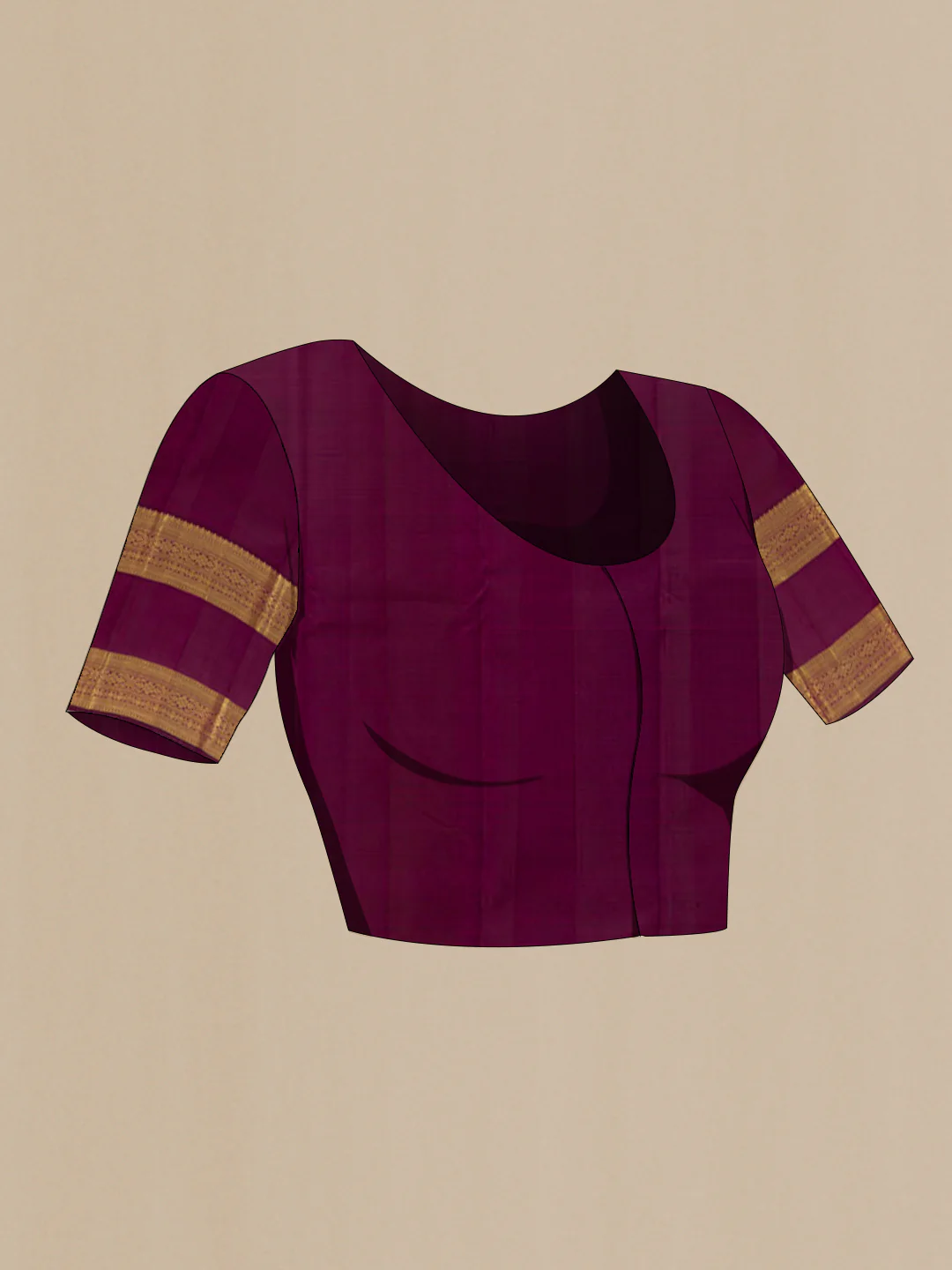 Dark Pink Kanchipuram Silk Saree - Image 2