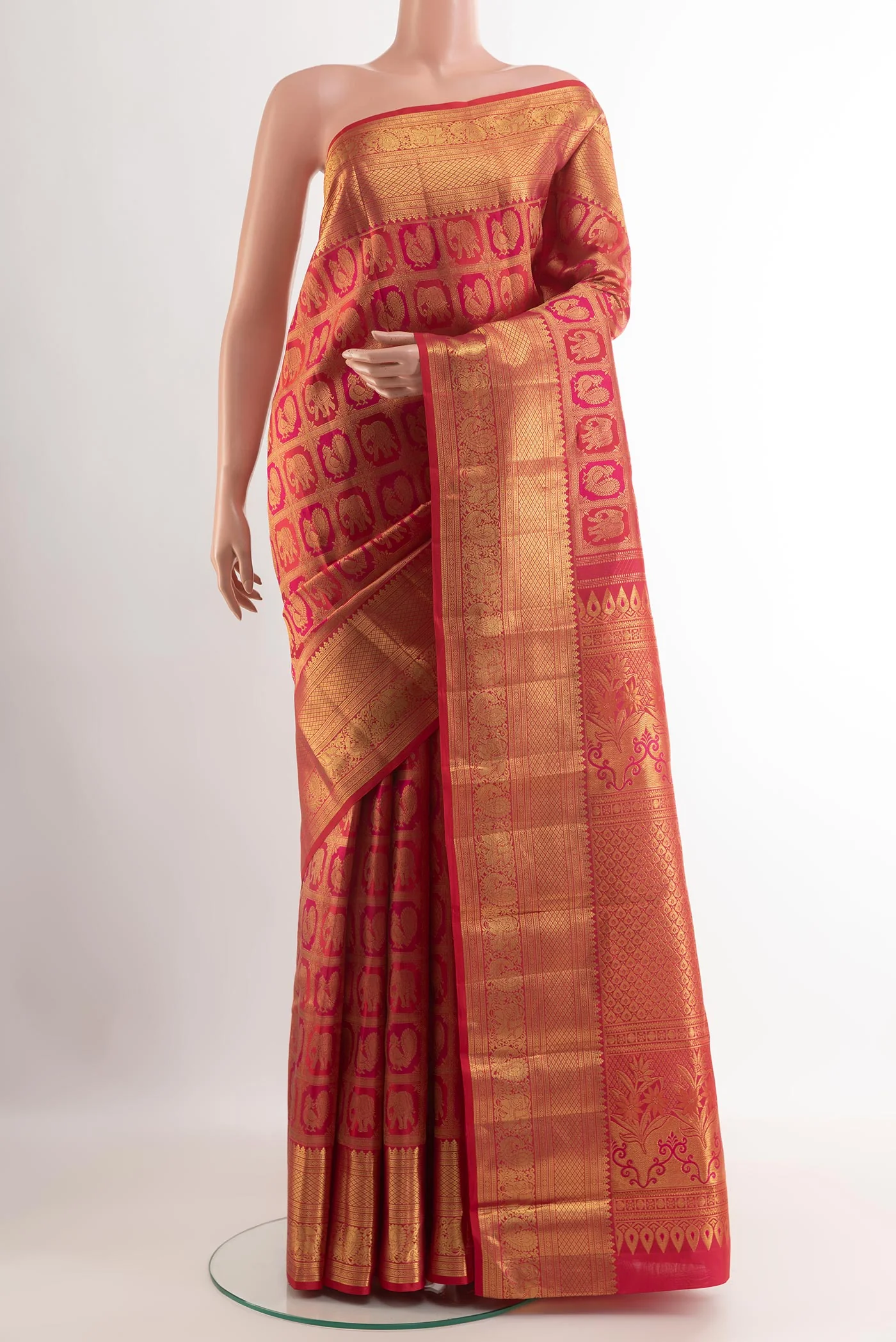Multi Color Kanchipuram Silk Saree