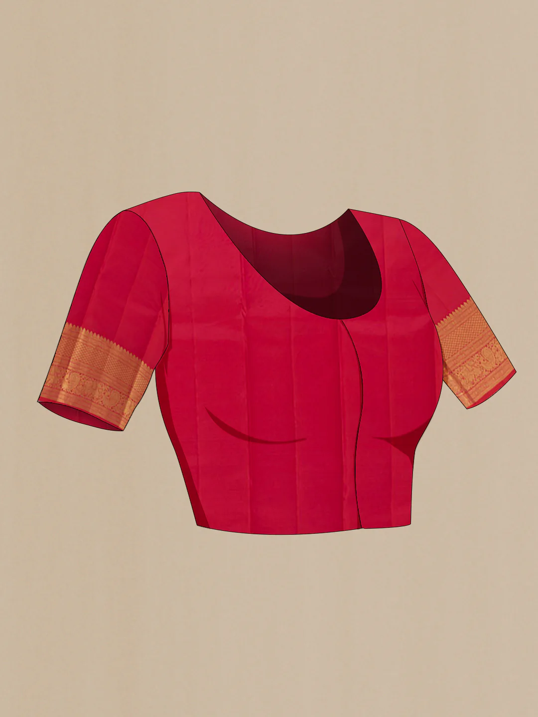 Multi Color Kanchipuram Silk Saree - Image 2