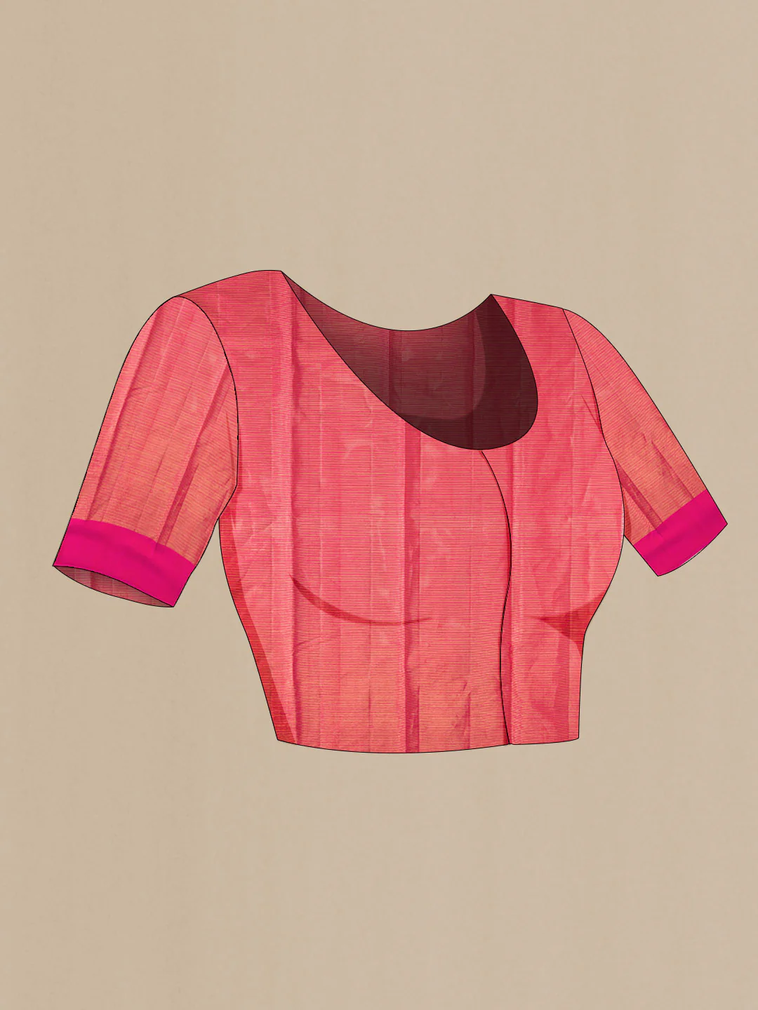 Red Kanchipuram Silk Saree - Image 5