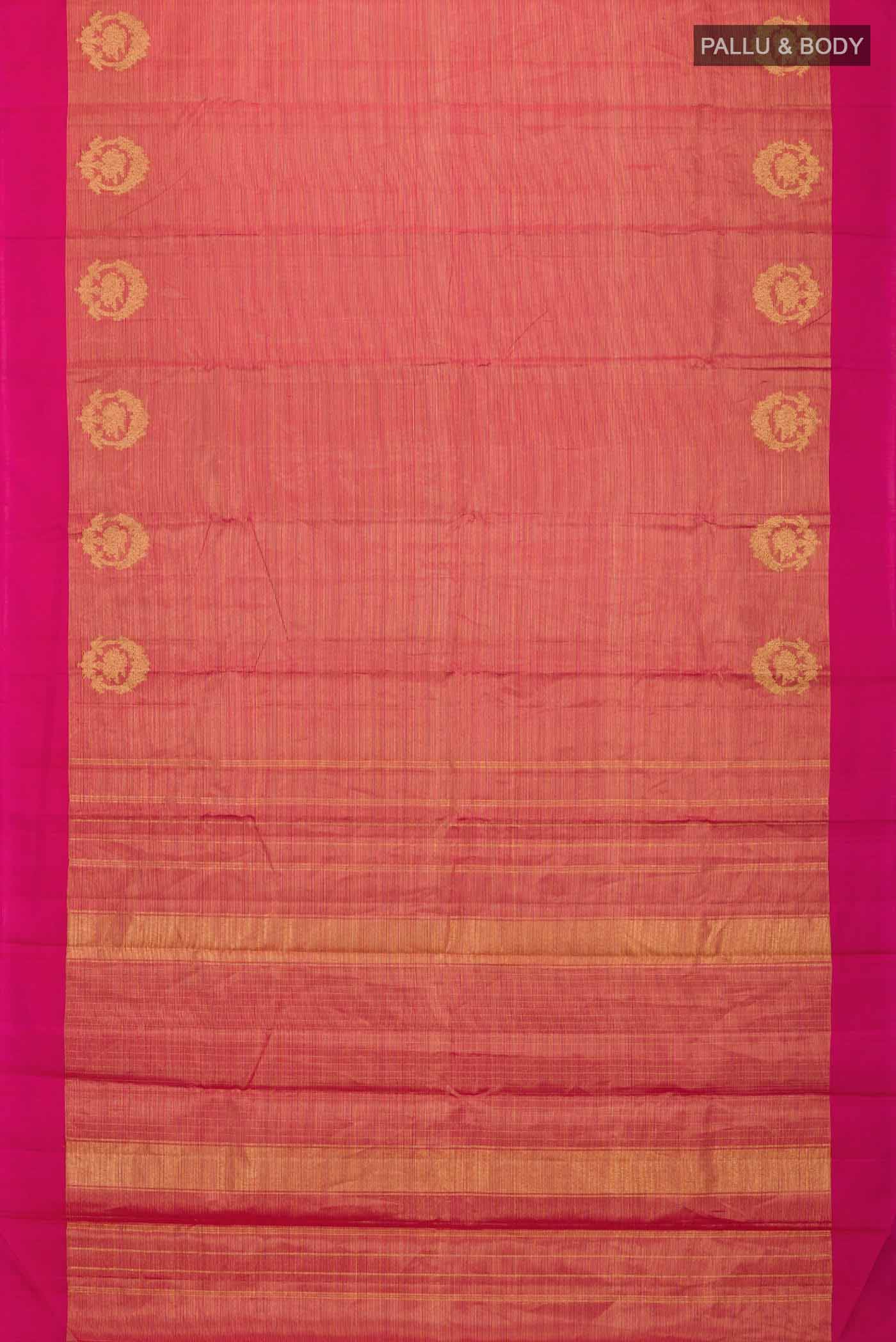 Red Kanchipuram Silk Saree - Image 6