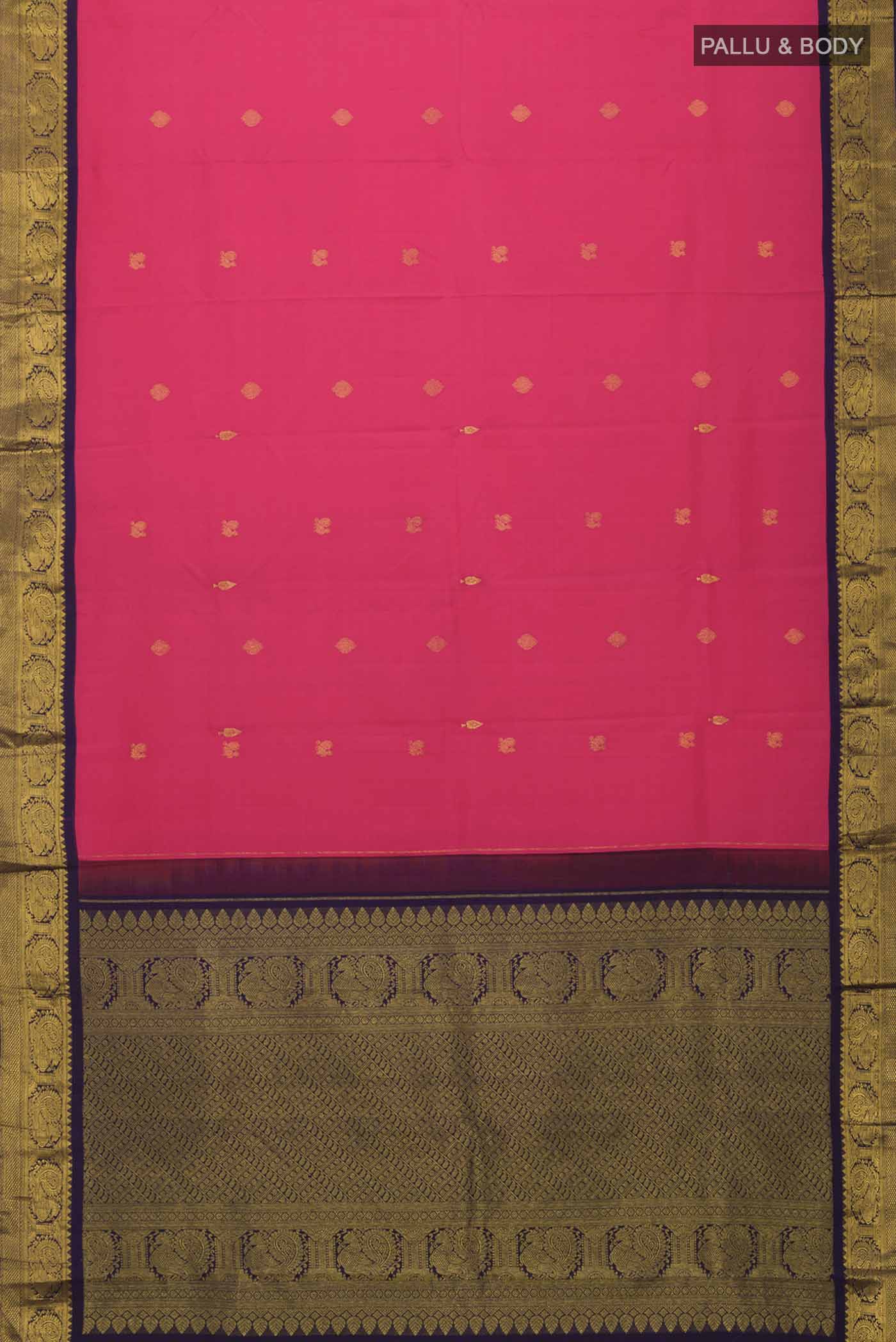Pink Kanjivaram Silk Saree - Image 6