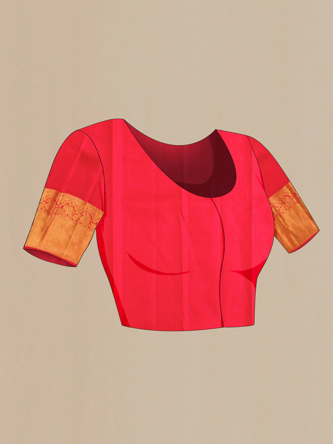 Red Kanjivaram Silk Saree - Image 5