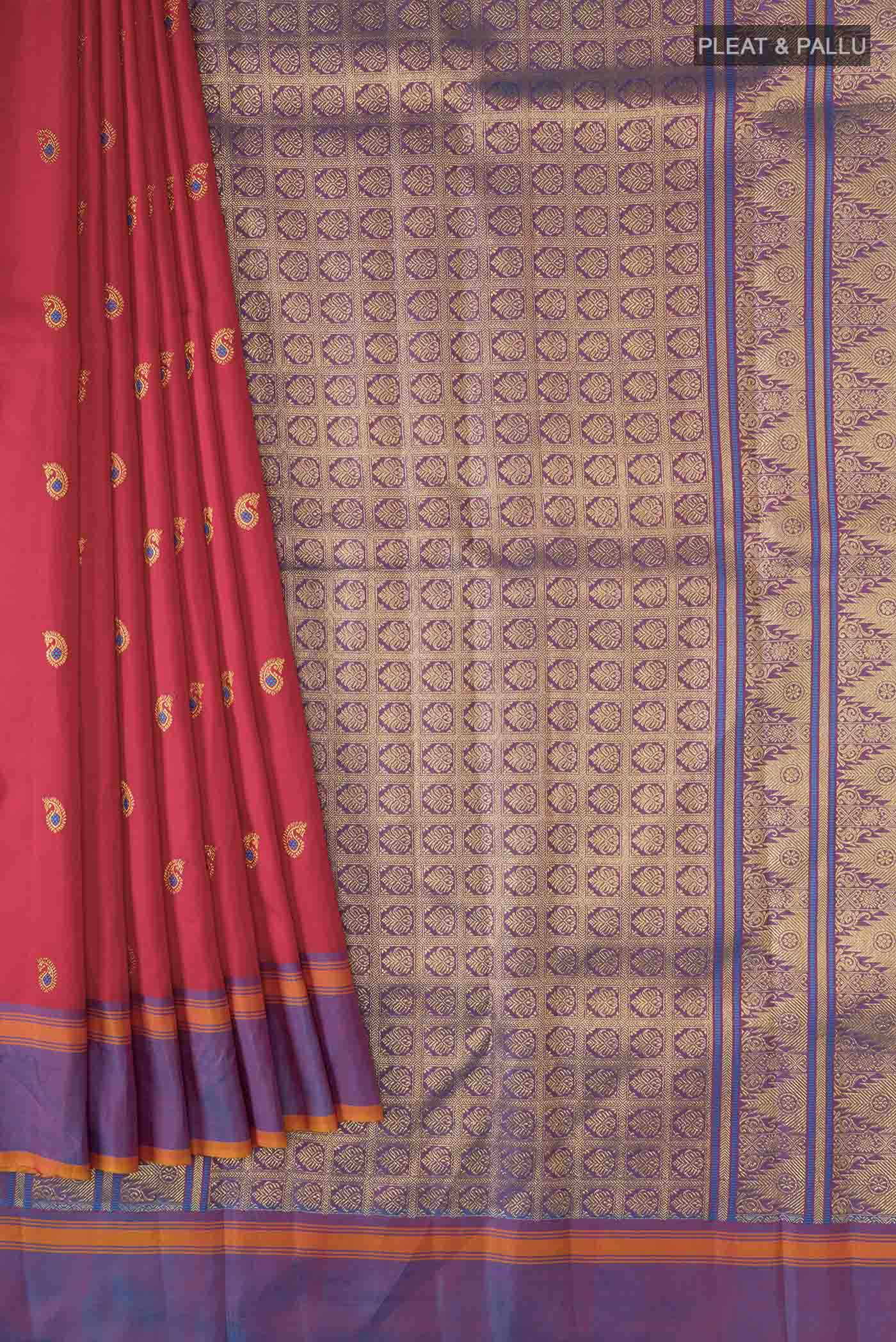 Red Kanjivaram Silk Saree - Image 4