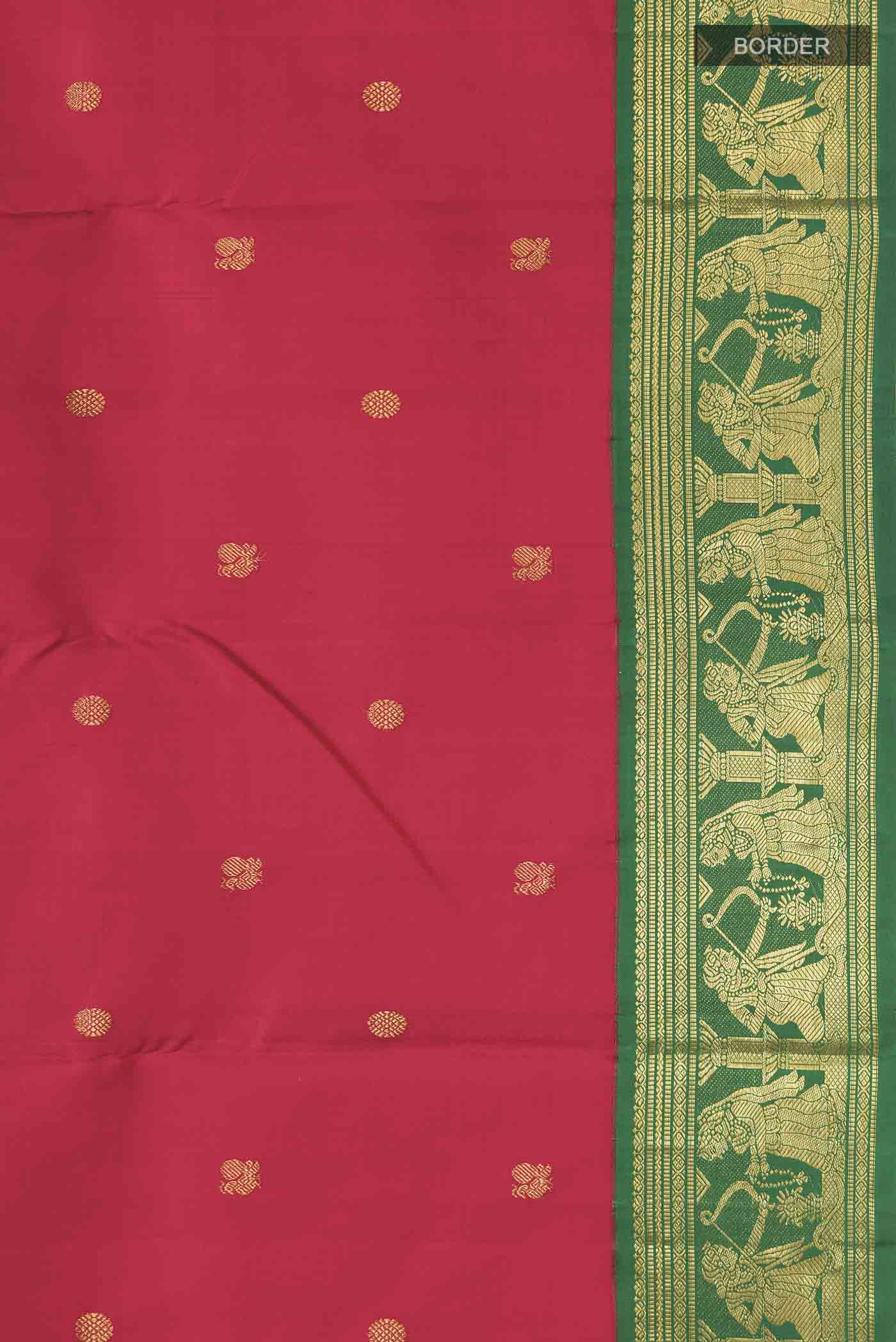 Red Kanjivaram Silk Saree - Image 3
