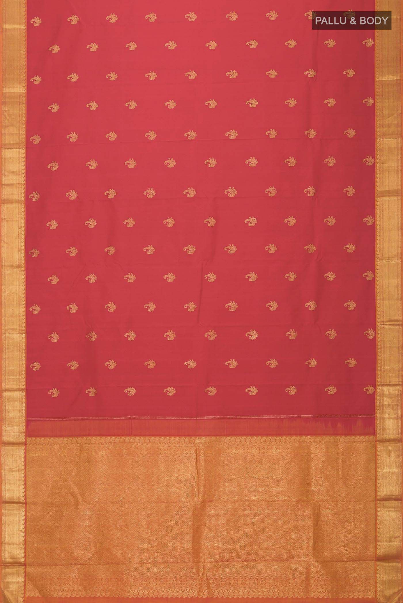 Red Kanjivaram Silk Saree - Image 6