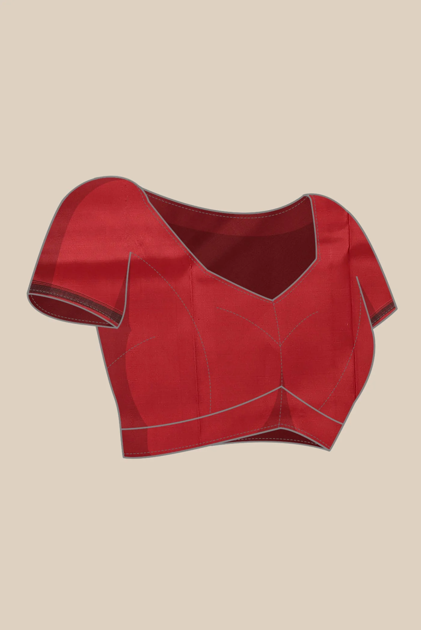 Red Kanjivaram Silk Saree - Image 7