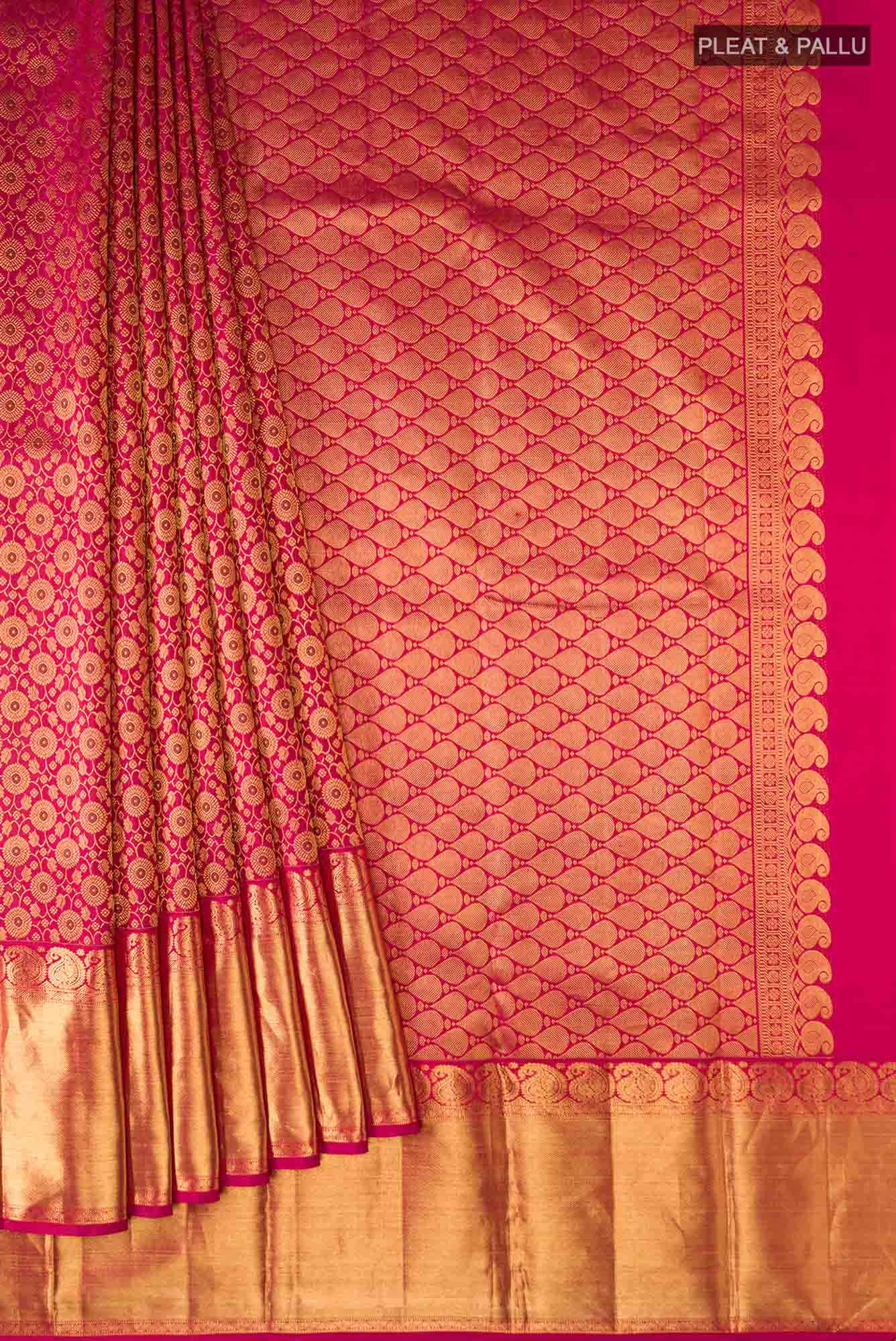 Red Kanchipuram Silk Saree - Image 2