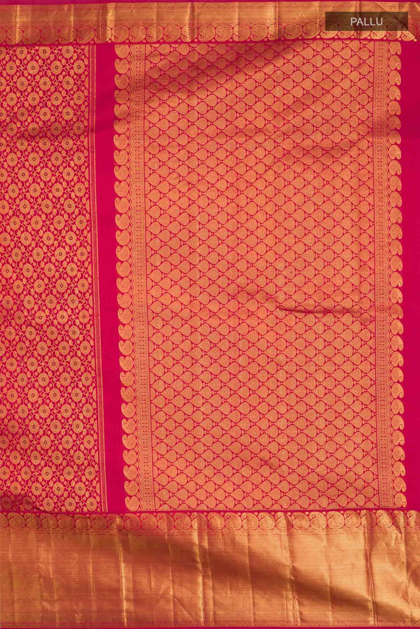 Red Kanchipuram Silk Saree - Image 5