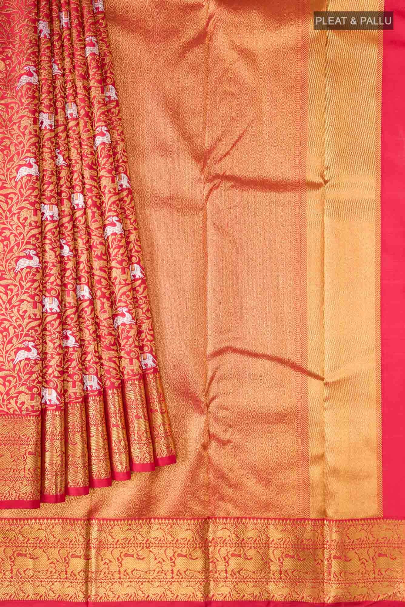 Red Kanjivaram Silk Saree - Image 2
