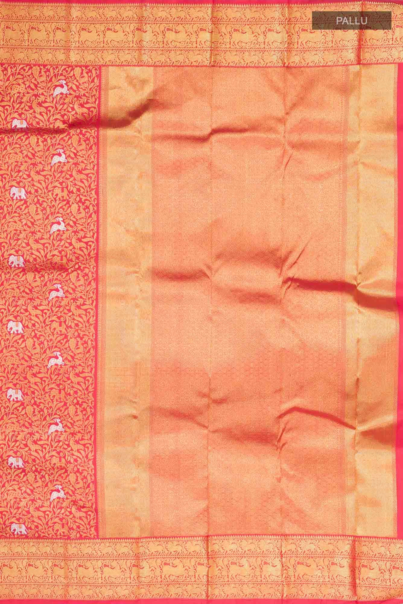 Red Kanjivaram Silk Saree - Image 5