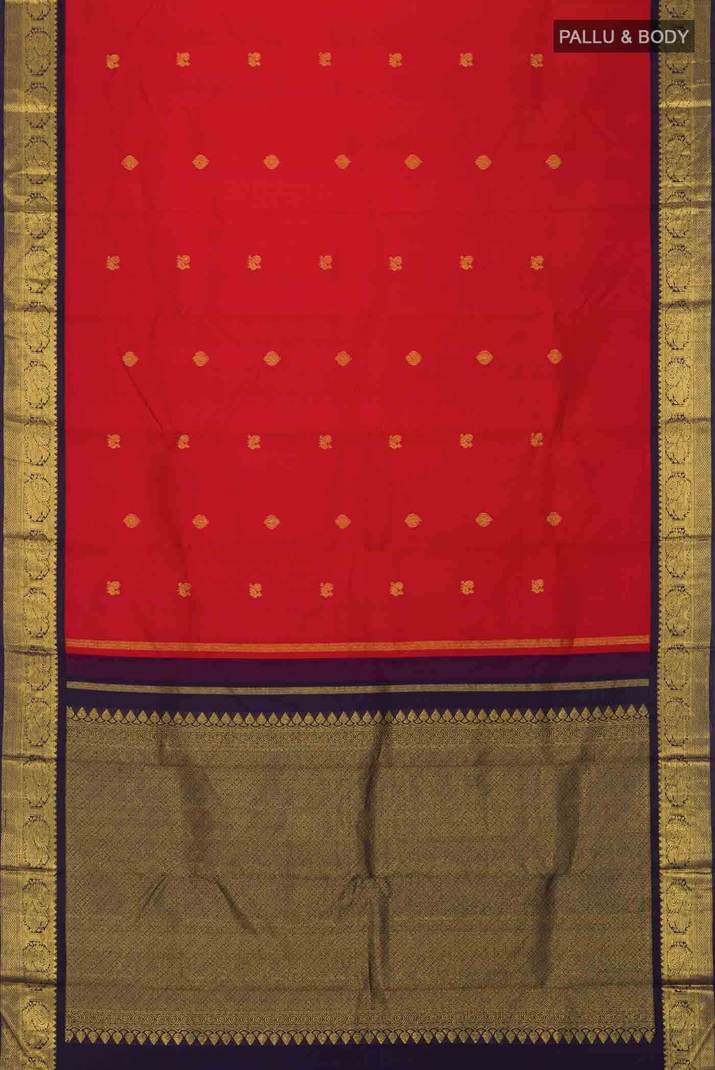 Red Kanjivaram Silk Saree - Image 4