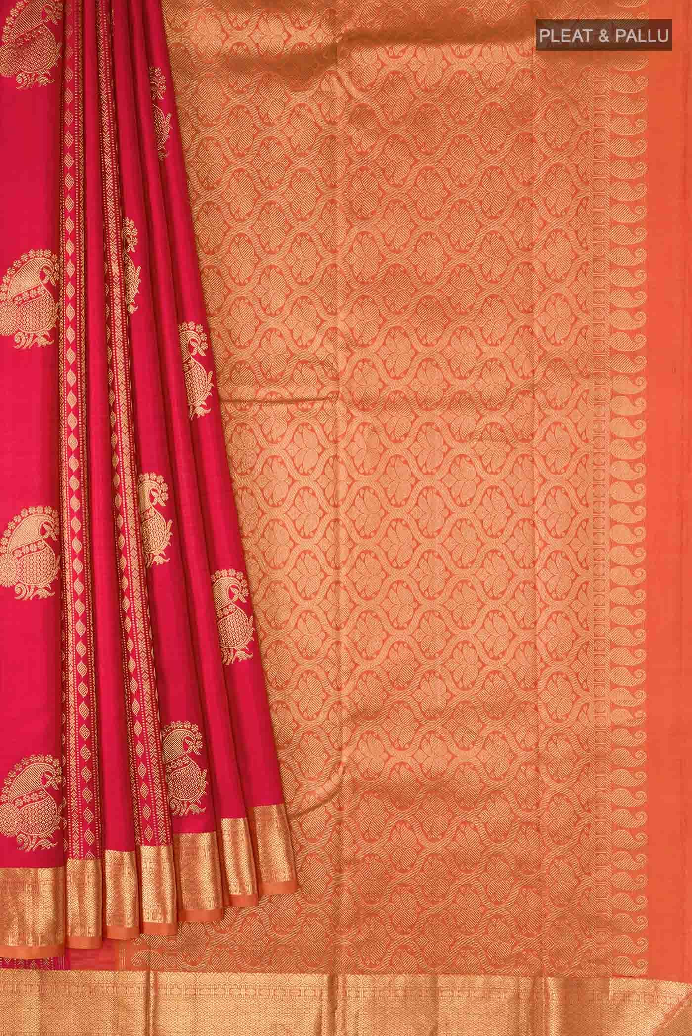Red Kanjivaram Silk Saree - Image 2