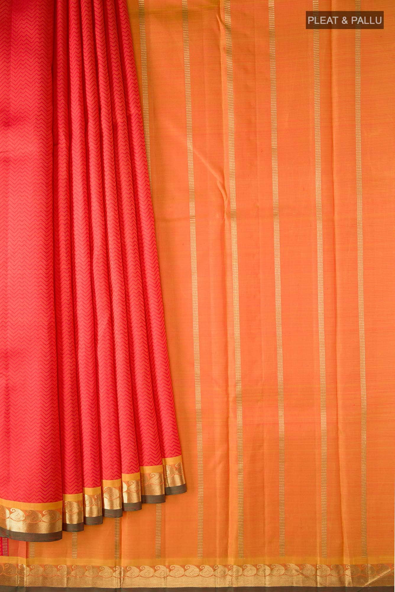 Red Kanchipuram Silk Saree - Image 2
