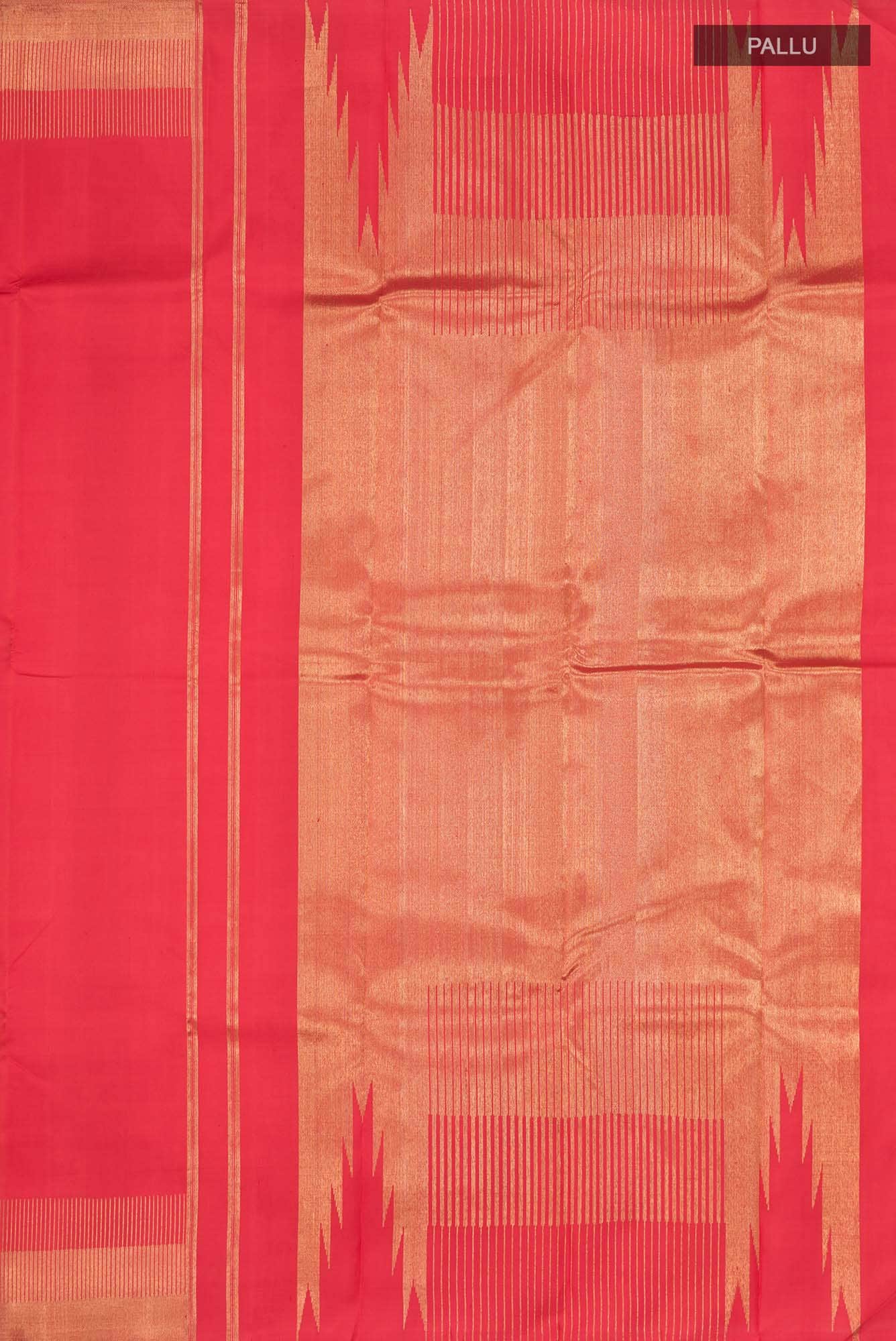 Red Kanchipuram Silk Saree - Image 5