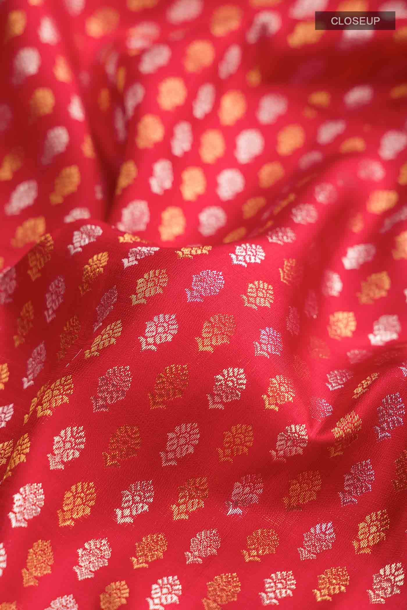 Red Kanjivaram Silk Saree - Image 3