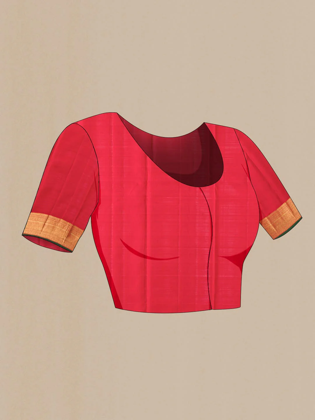 Red Kanjivaram Silk Saree - Image 7