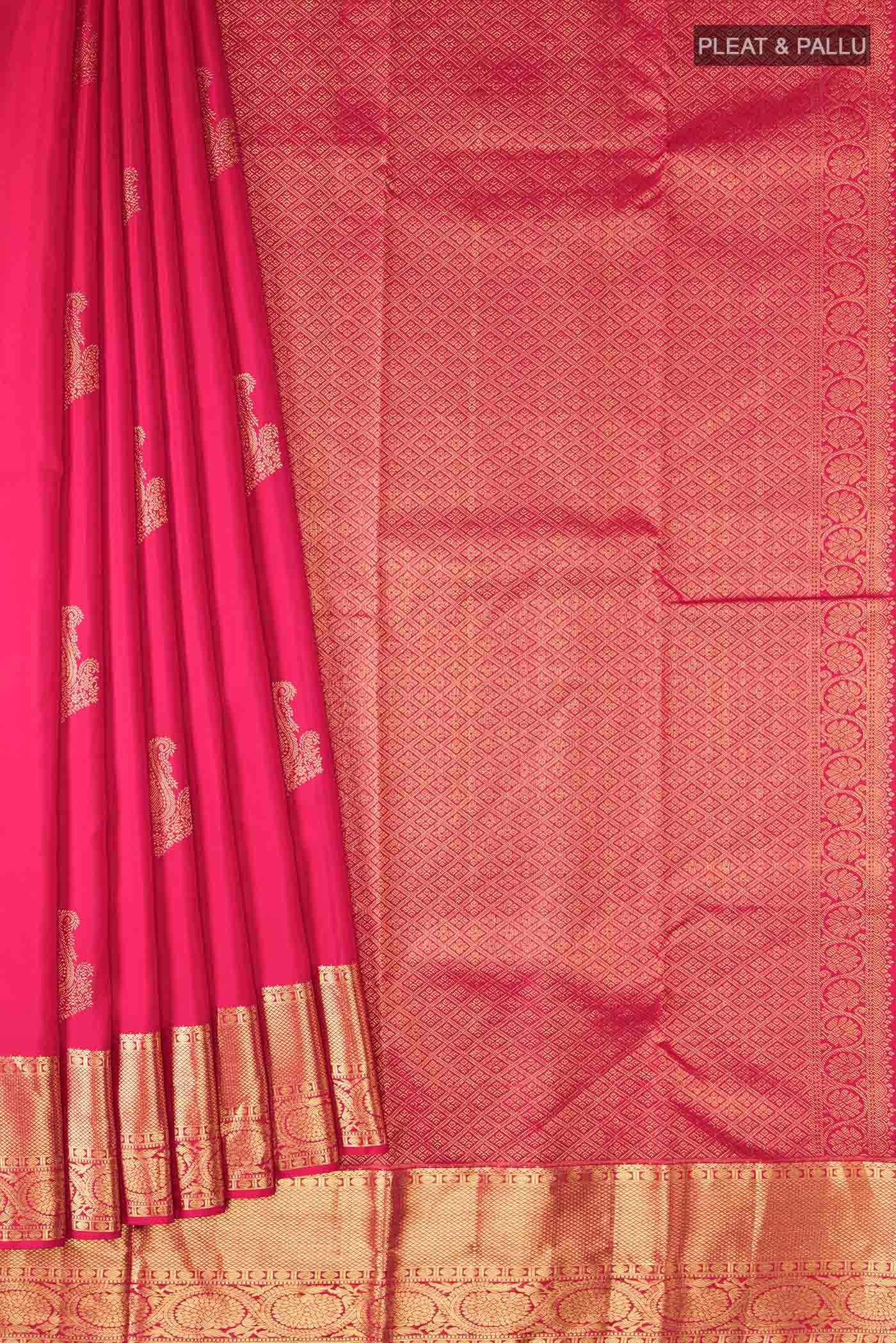 Pink Kanchipuram Silk Saree - Image 2