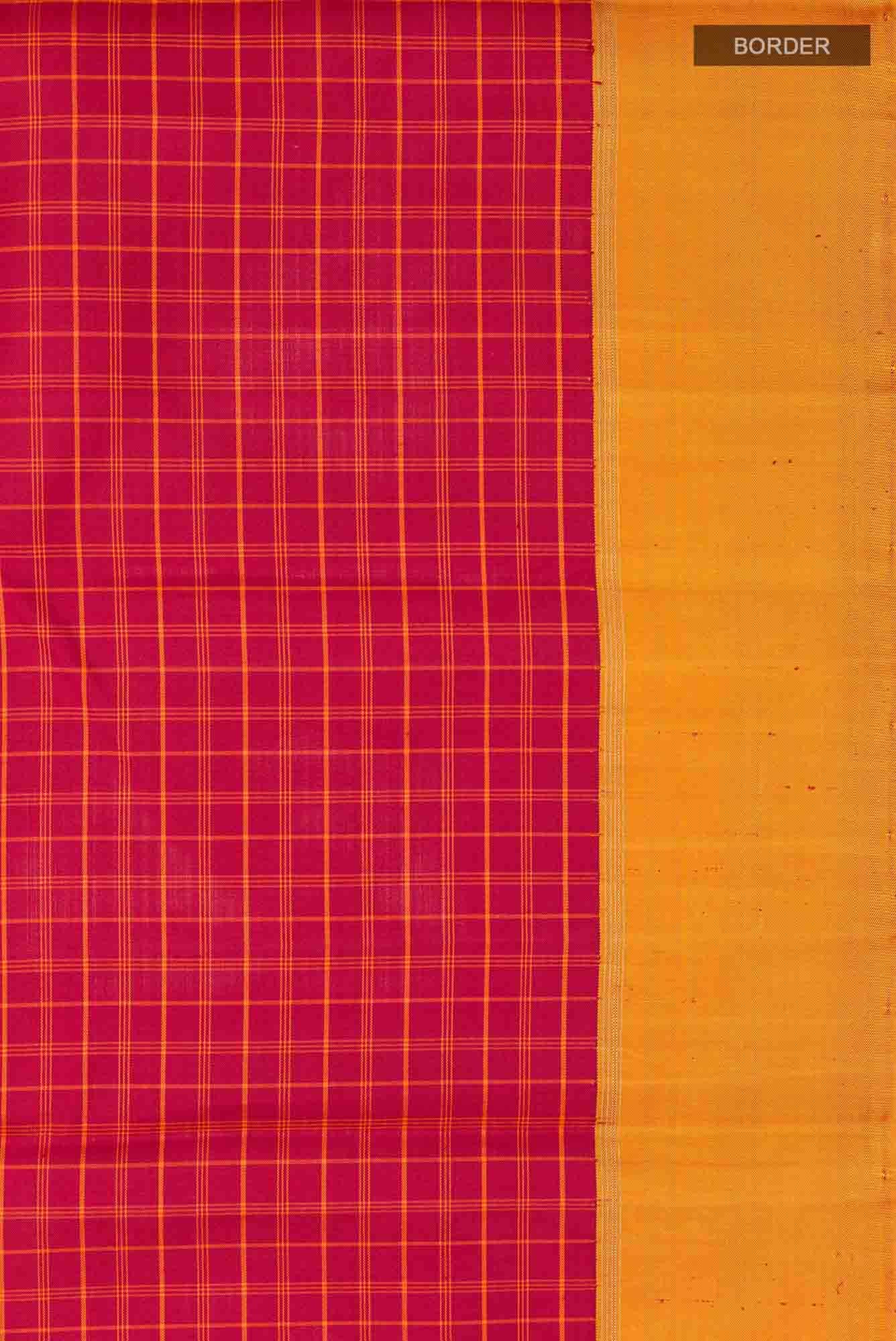 Red Kanchipuram Silk Saree - Image 5