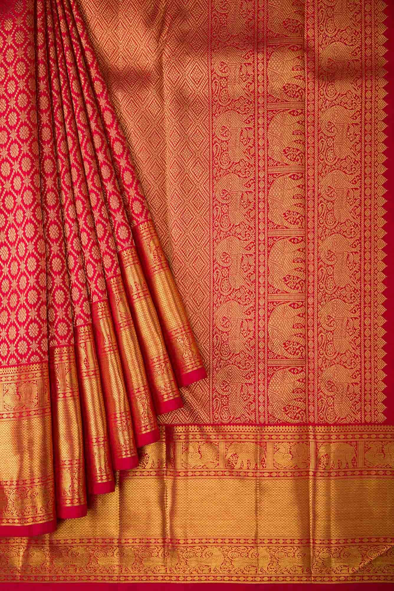 Red Kanjivaram Silk Saree - Image 2