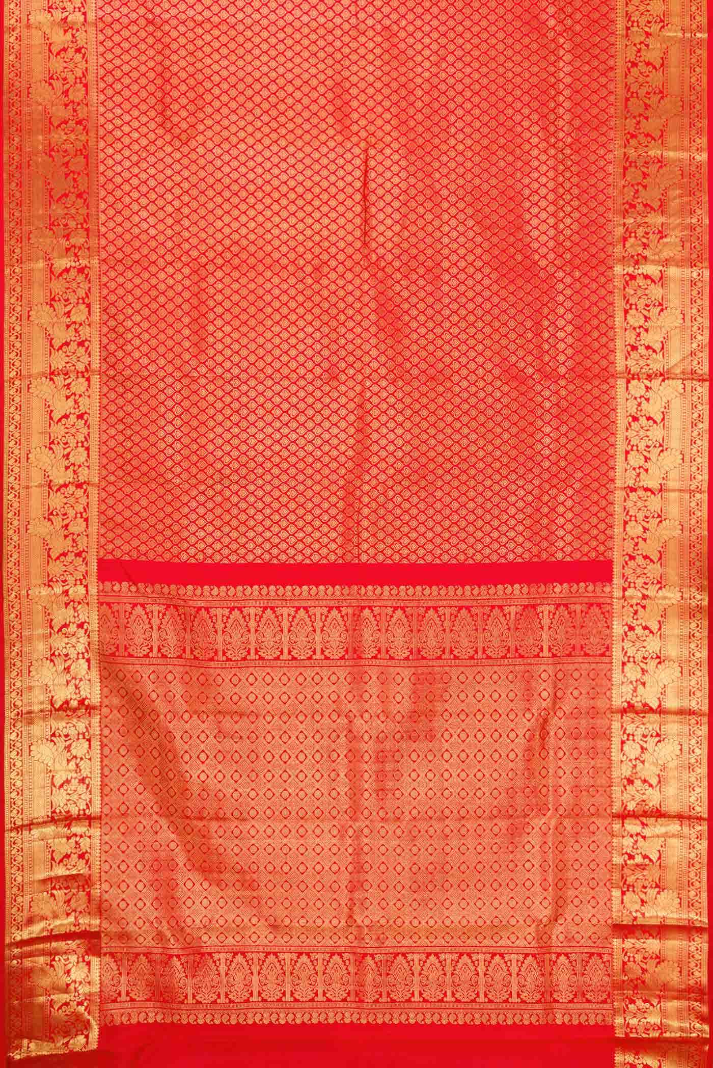 Red Kanjivaram Silk Saree - Image 4