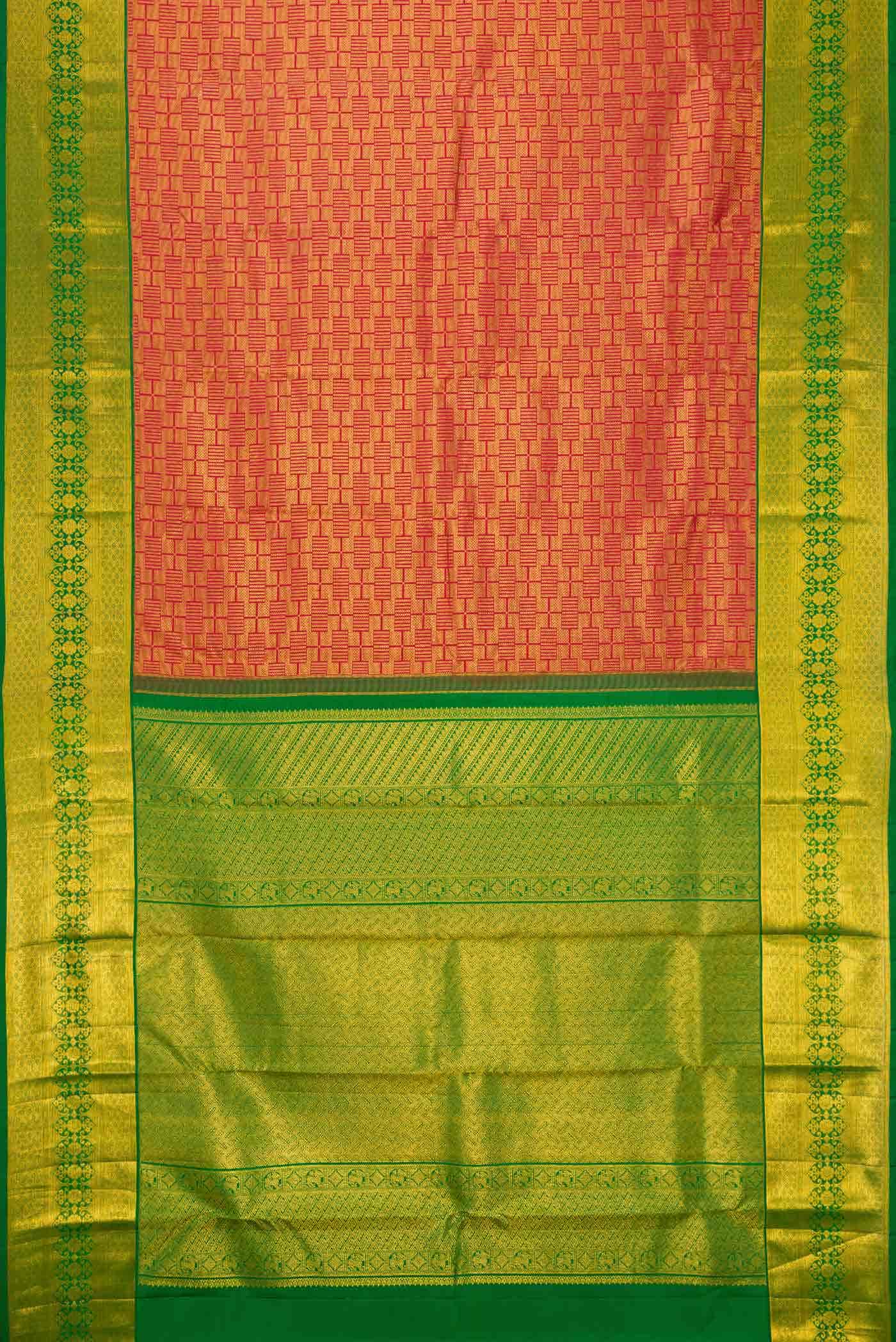 Red Kanjivaram Silk Saree - Image 8