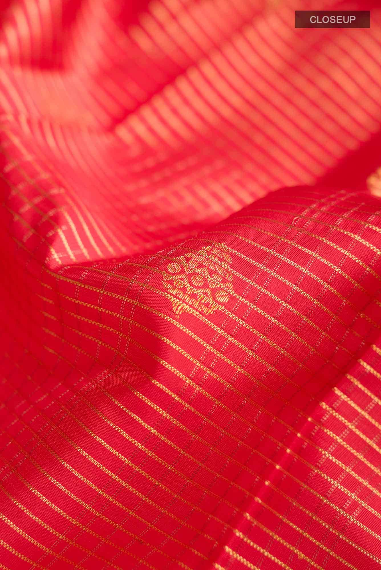 Red Kanjivaram Silk Saree - Image 3