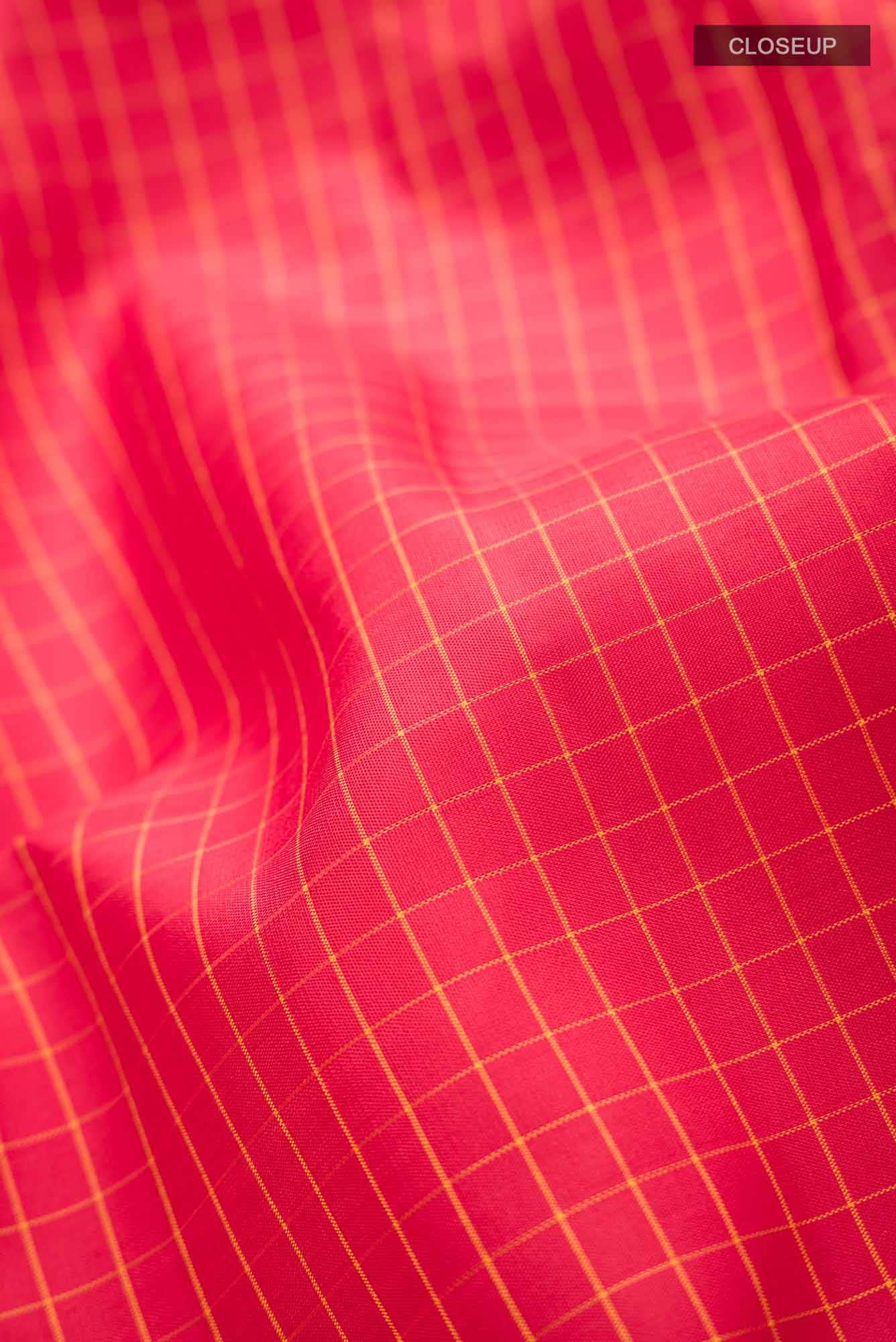Red Kanchipuram Silk Saree - Image 3