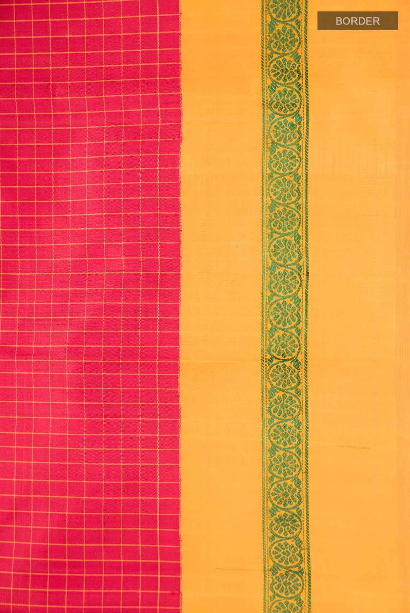 Red Kanchipuram Silk Saree - Image 5