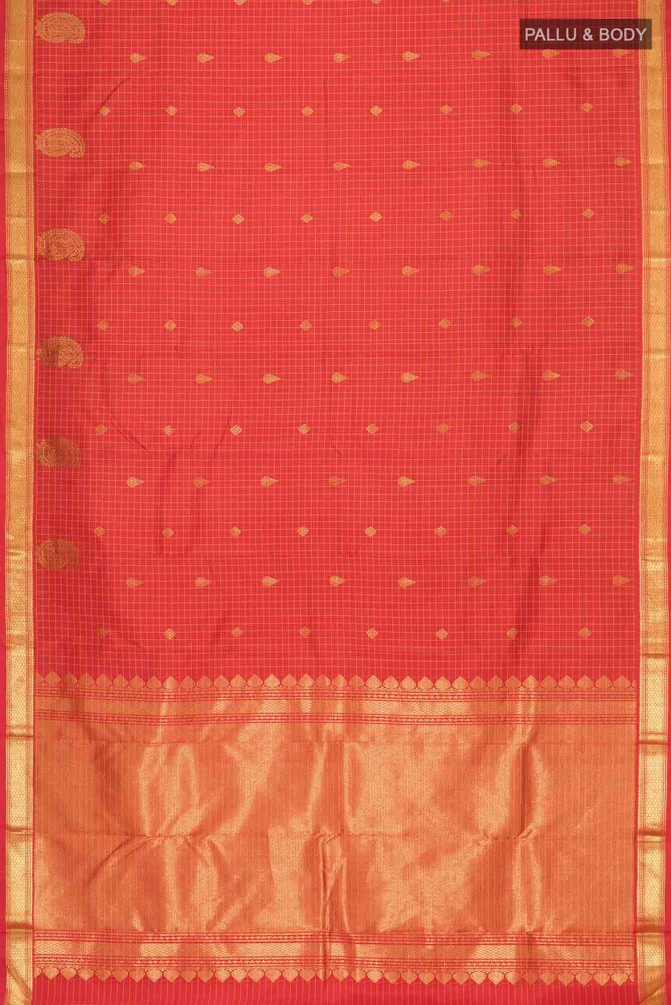 Red Kanjivaram Silk Saree - Image 4