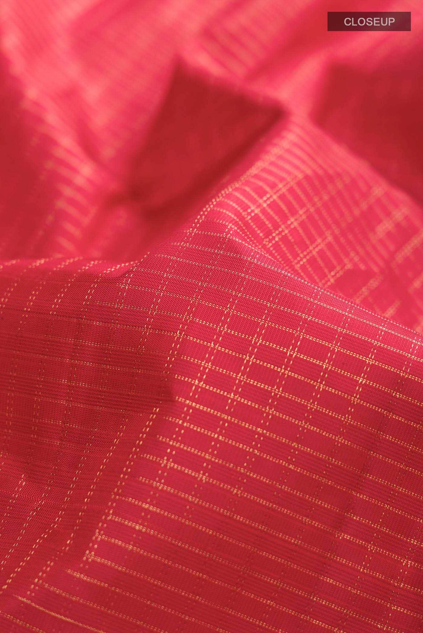 Red Kanchipuram Silk Saree - Image 3