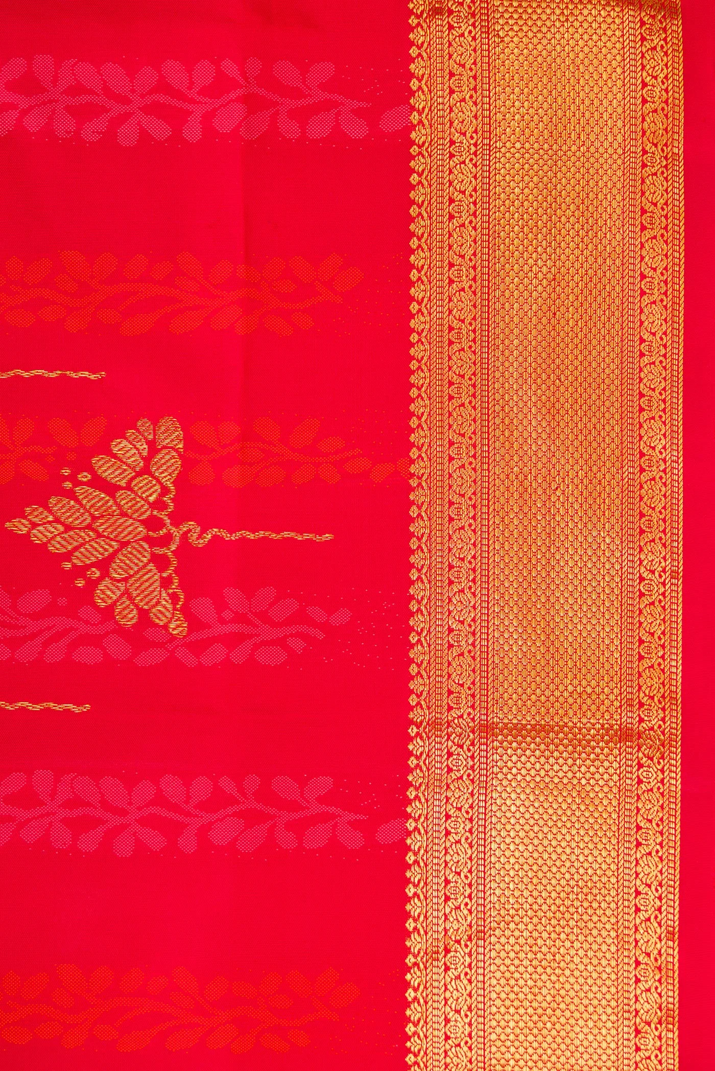 Red Kanchipuram Silk Saree - Image 3