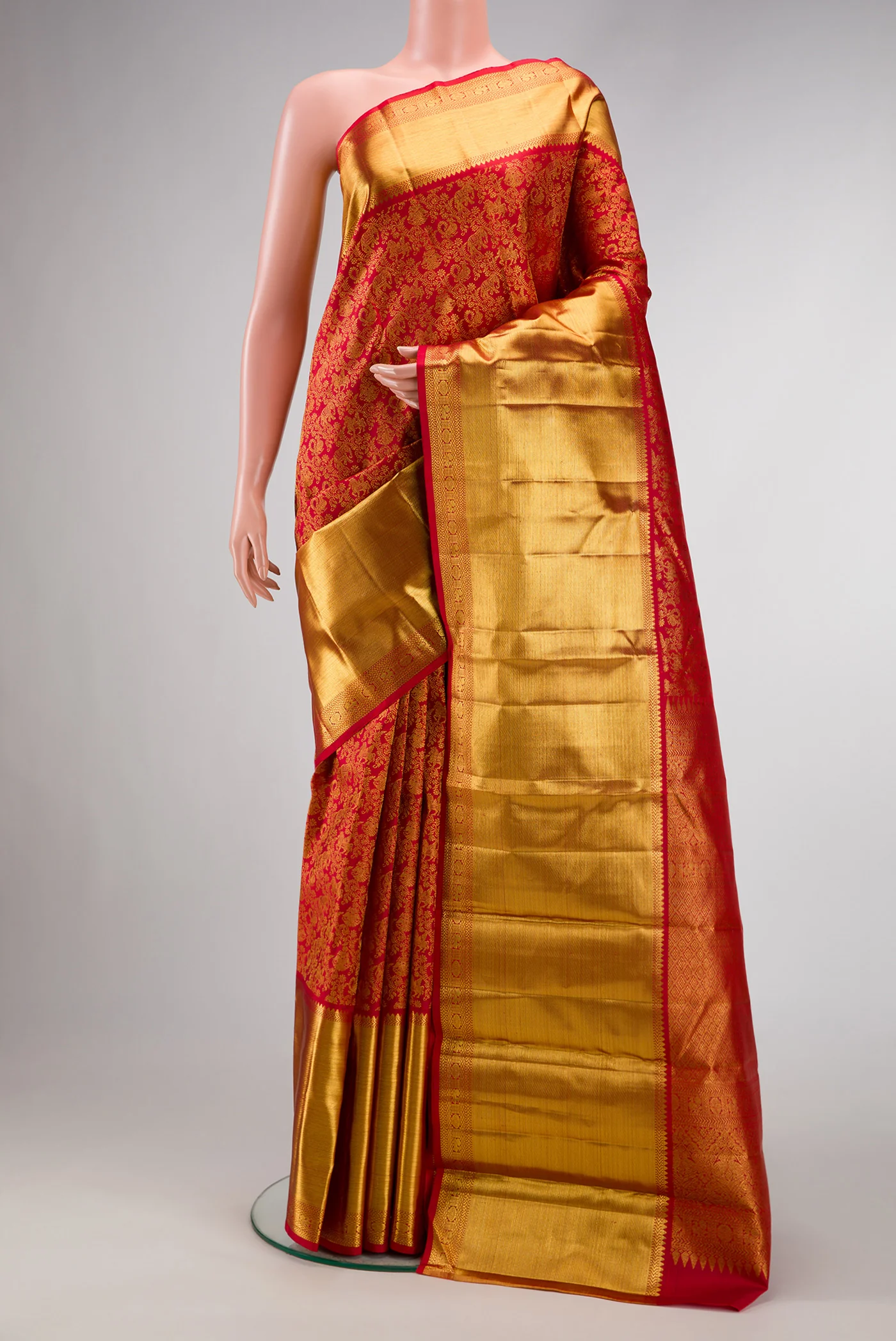 Red Kanchipuram Silk Saree
